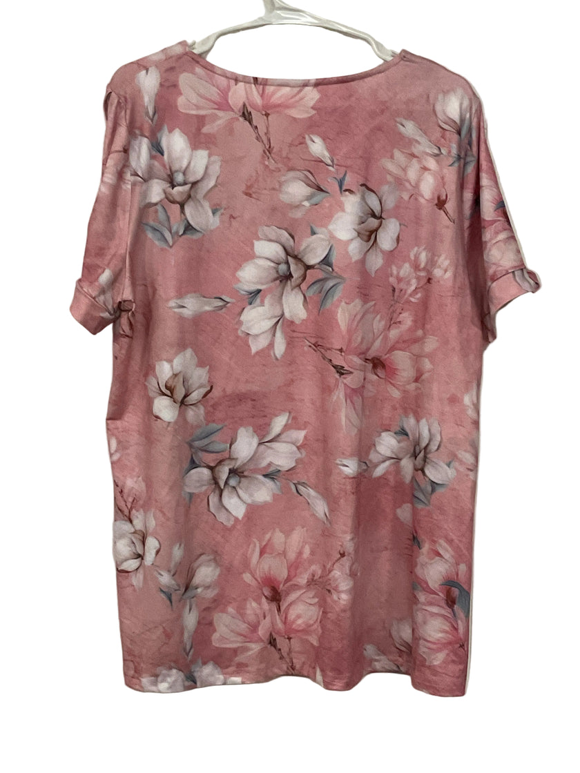 Pink Silky Pullover Blouse