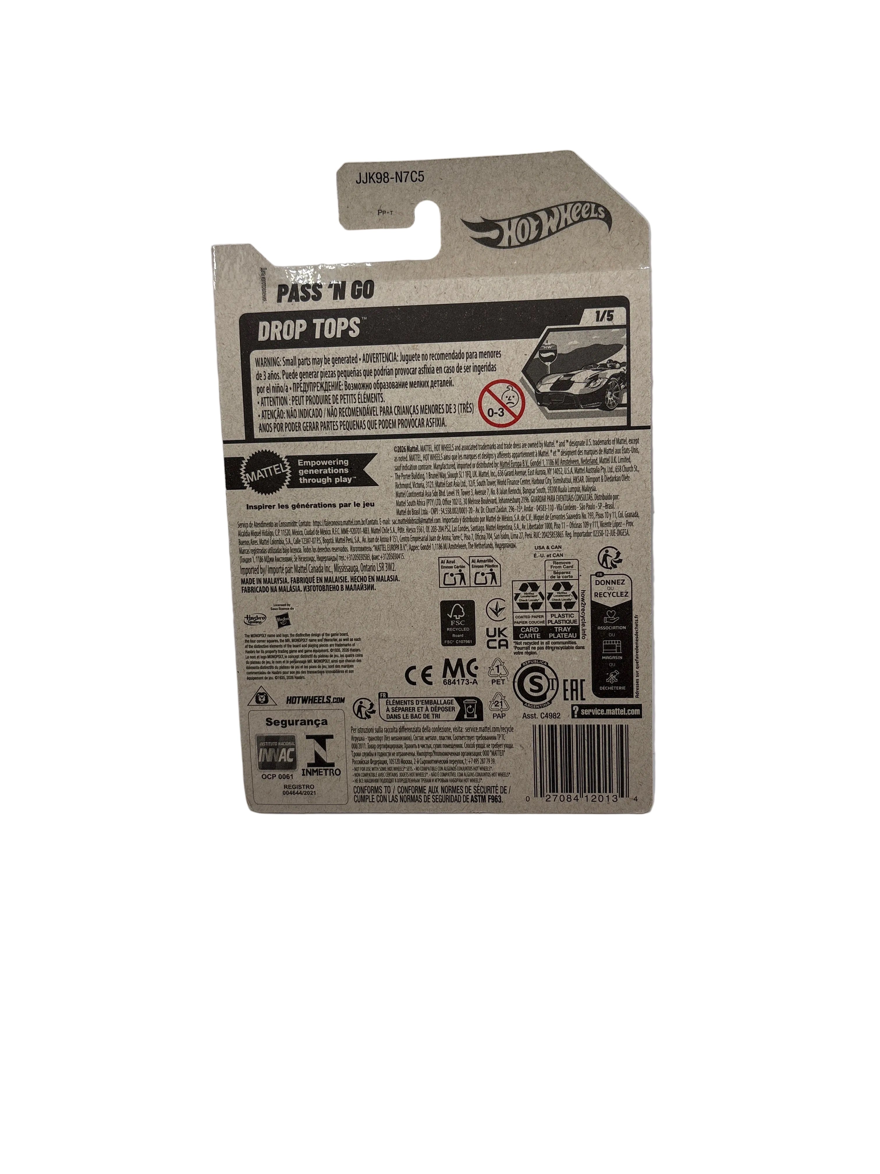Hot Wheels Pass N Go Diecast white