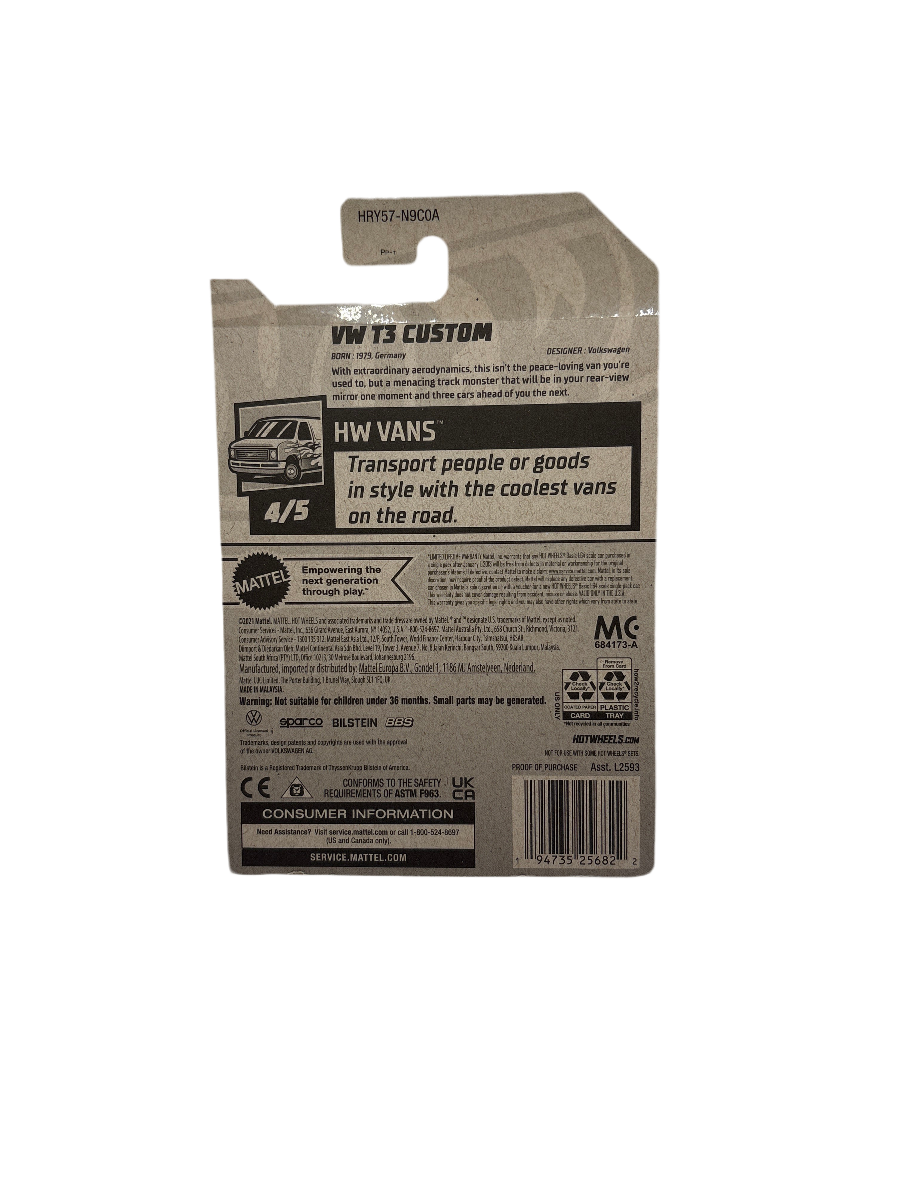 Hot Wheels VW T3 Custom Diecast