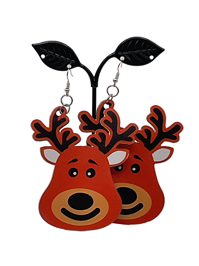Wooden Christmas Earrings