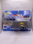 Johnny Lightning 1955 Chevy Nomad With Enclosed Car Trailer Diecast