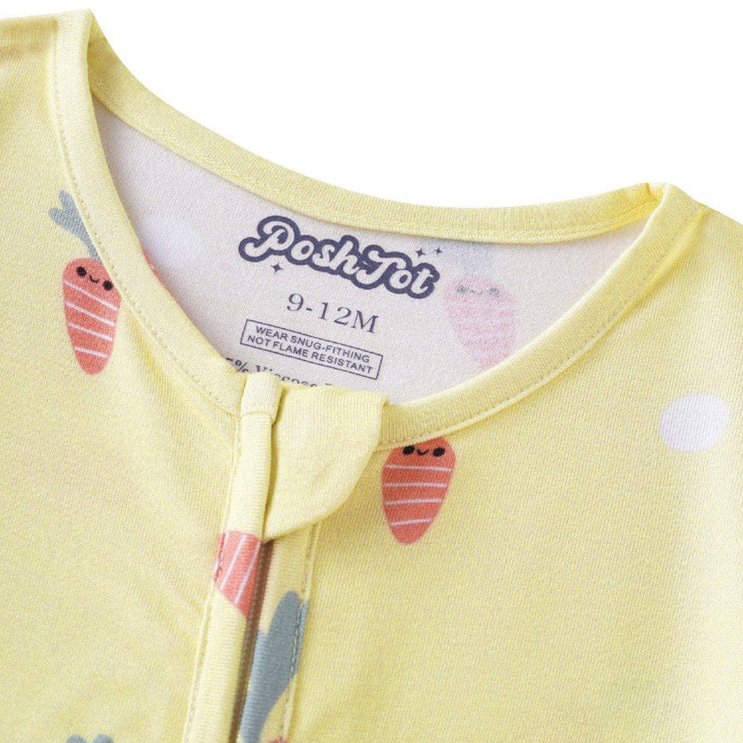 PoshTOT Carrot Bamboo Baby Convertible Zippy Romper