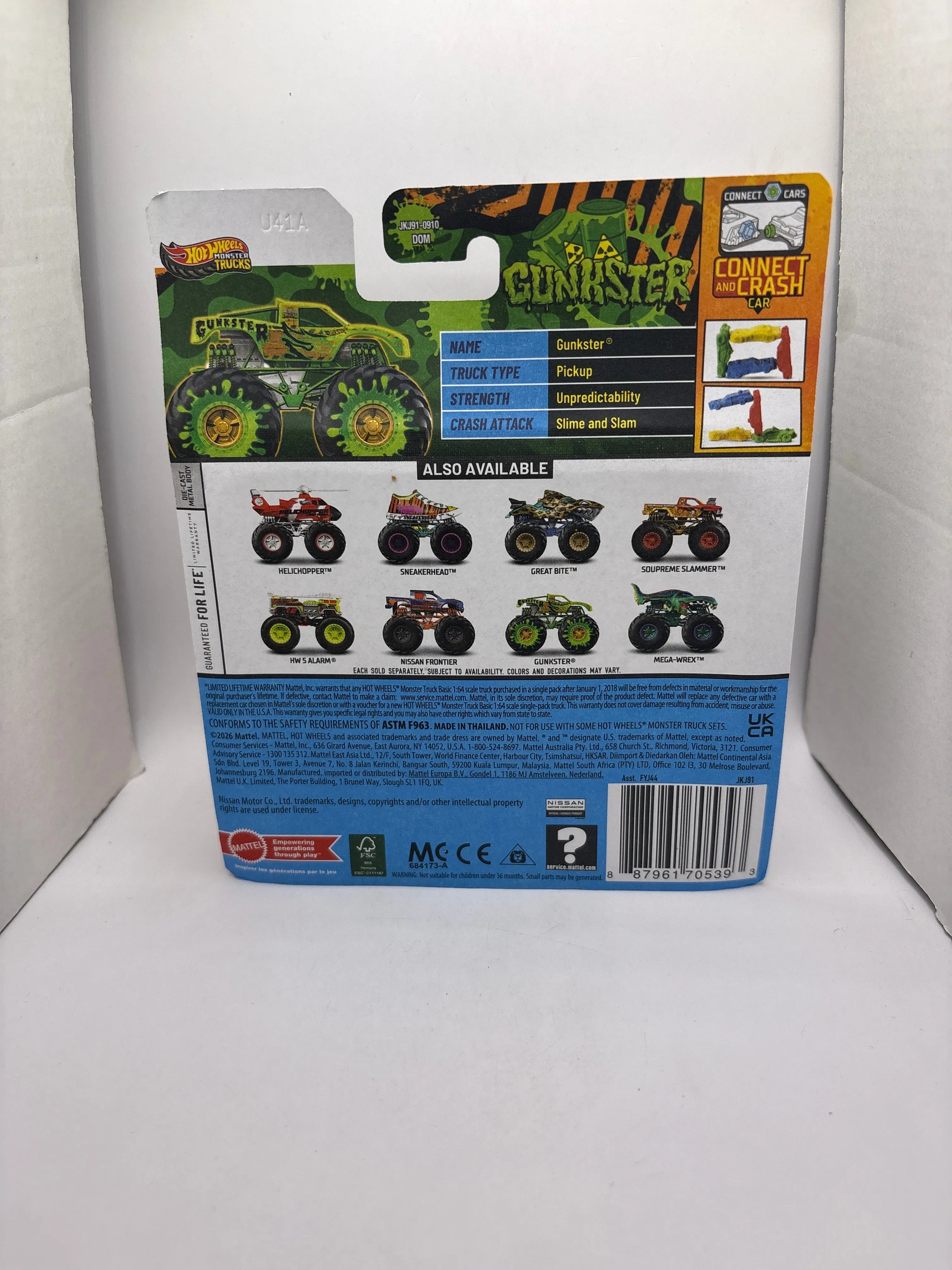 Hot Wheels Gunkster Monster Truck Diecast green