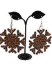 Cheetah Print Snowflake Earrings