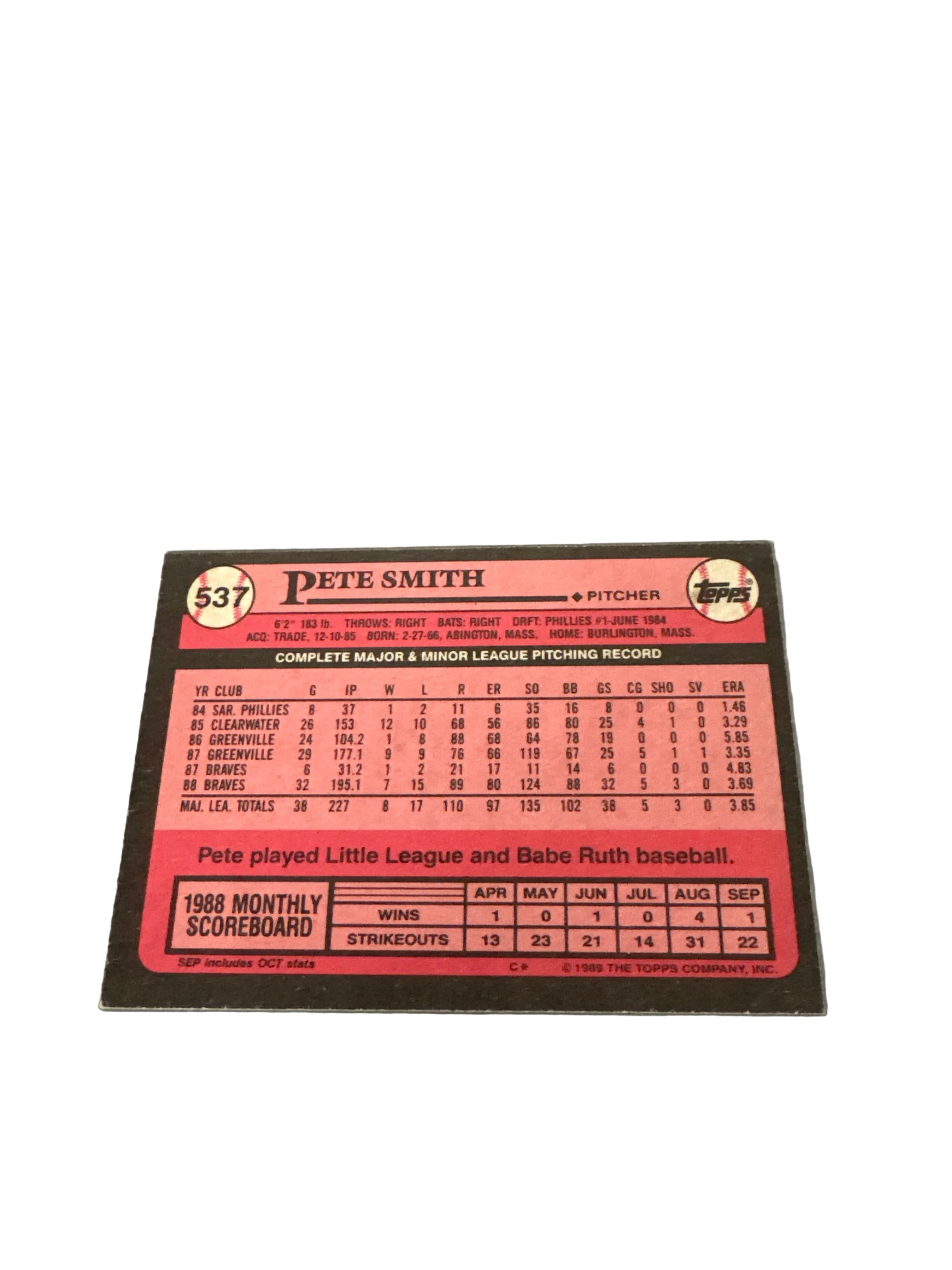 Topps Pete Smith