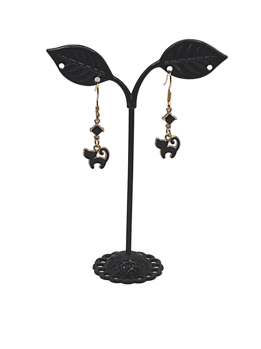 Kitties,Crosses  and Crystal  Earrings