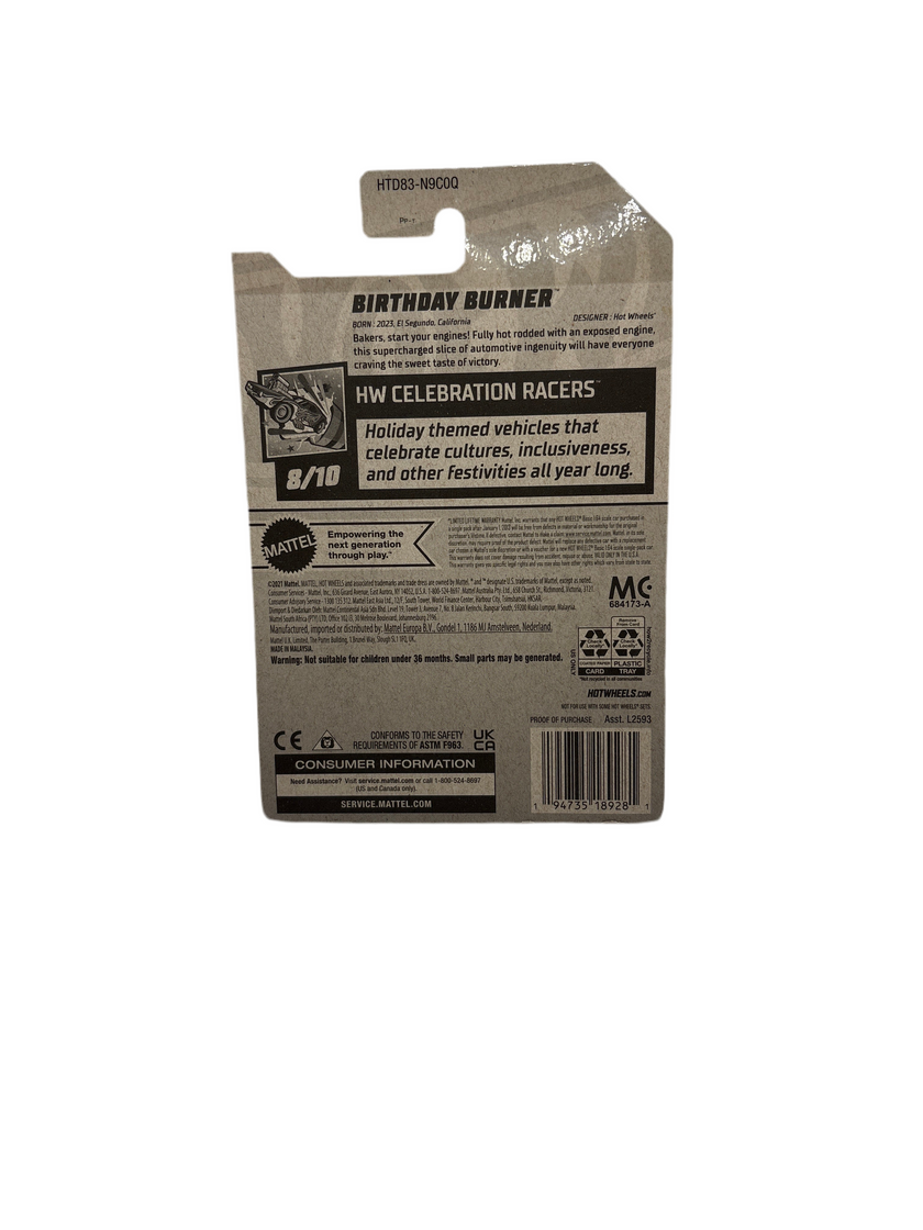 Hot Wheels Birthday Burner Diecast