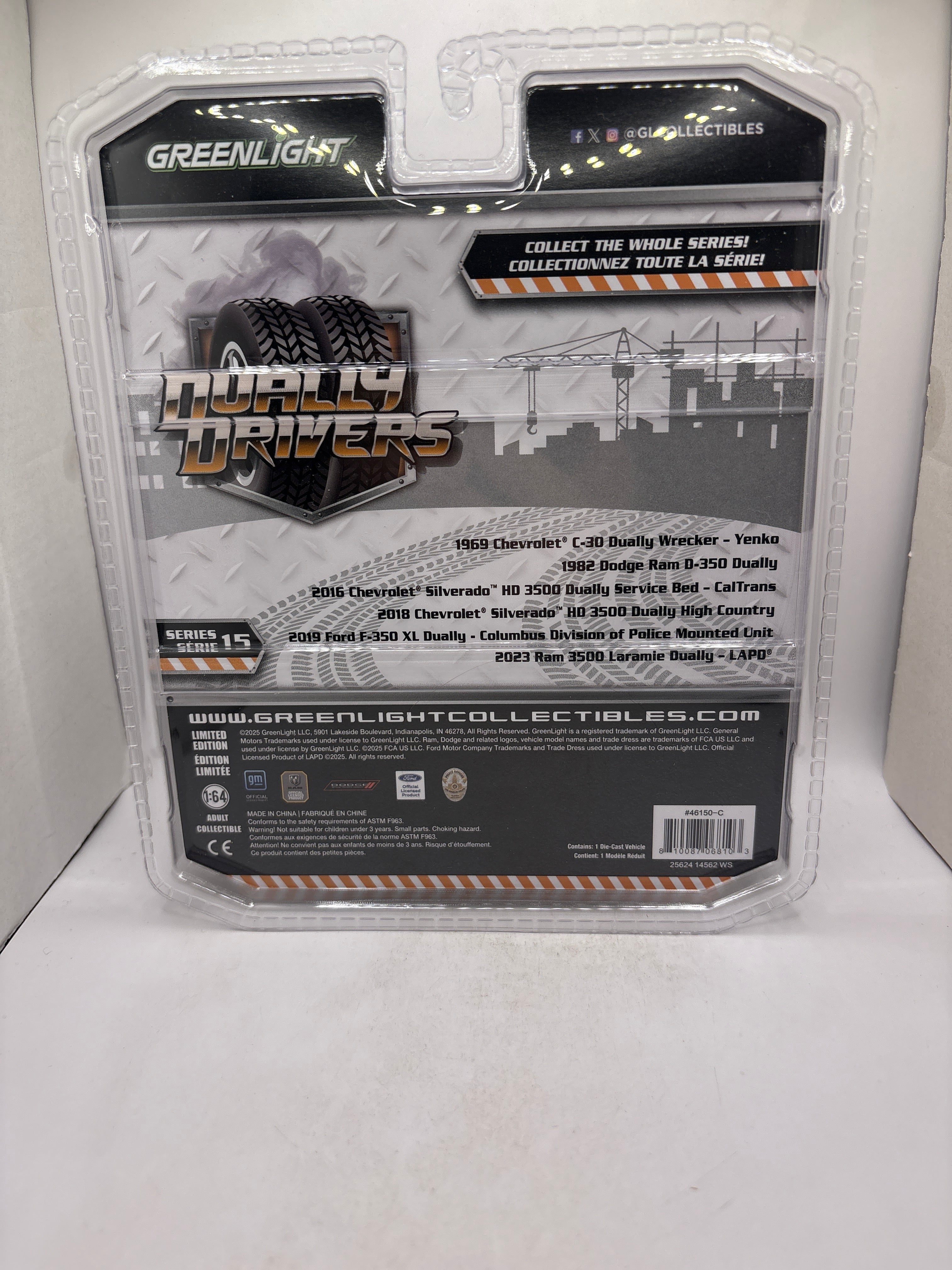 Greenlight 2016 Chevrolet Silverado HD 3500 Dually Service Bed-CalTrans Diecast