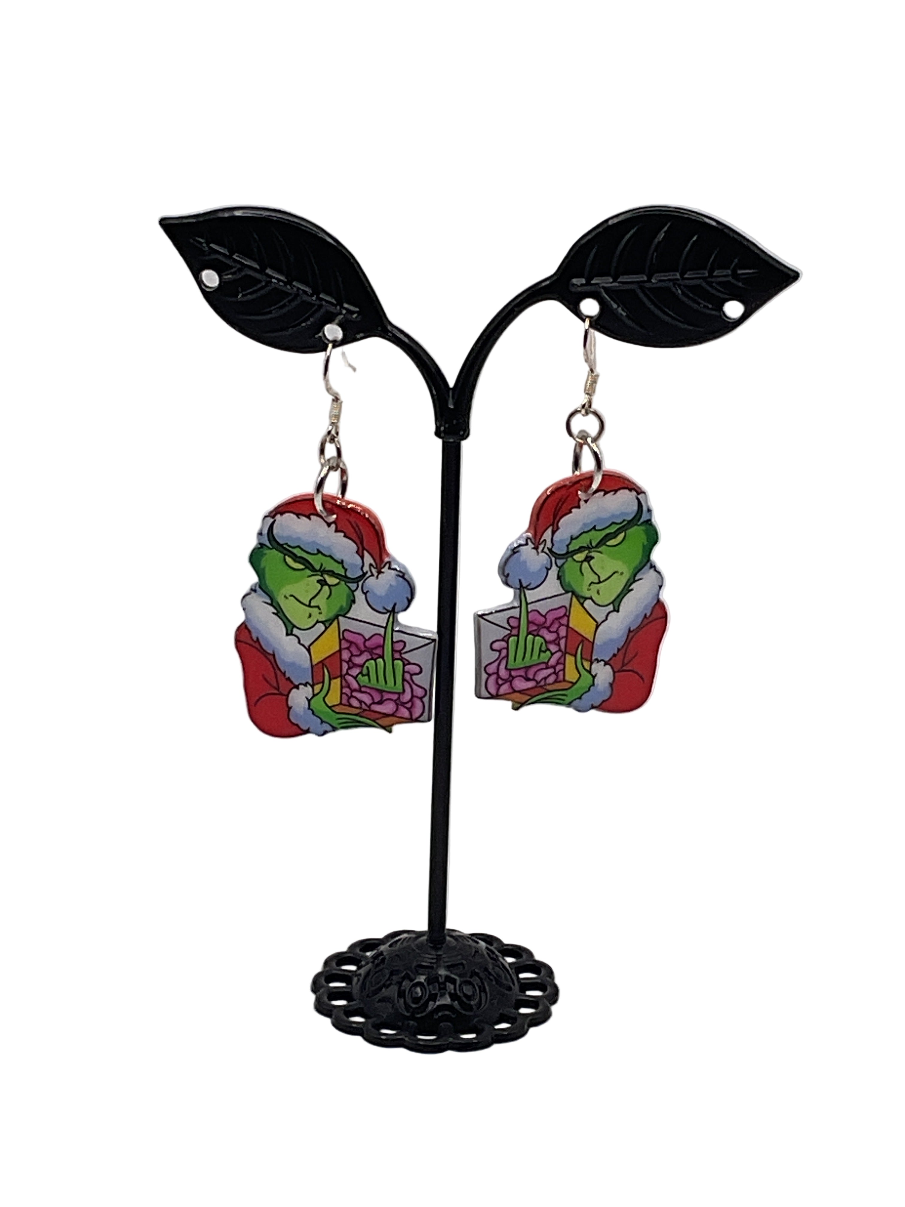 Grinch Christmas Earrings