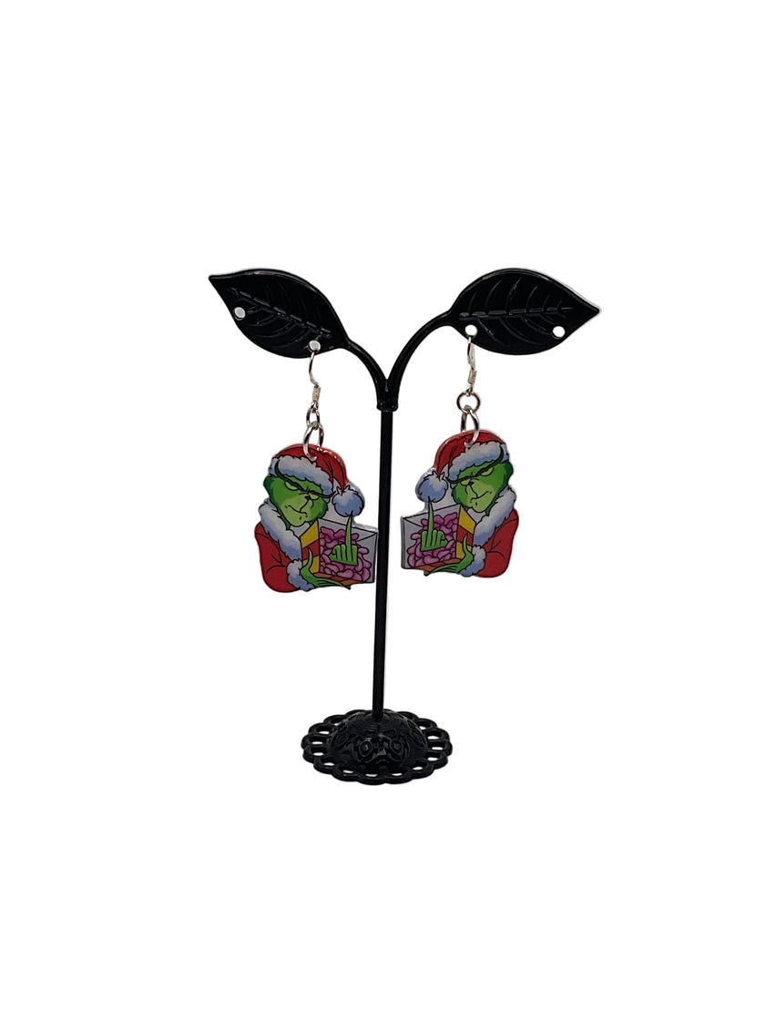 Grinch Christmas Earrings