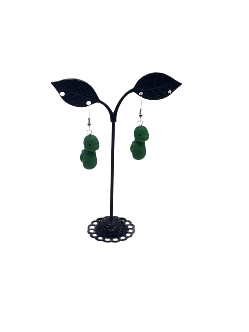 Green Snake Earrings