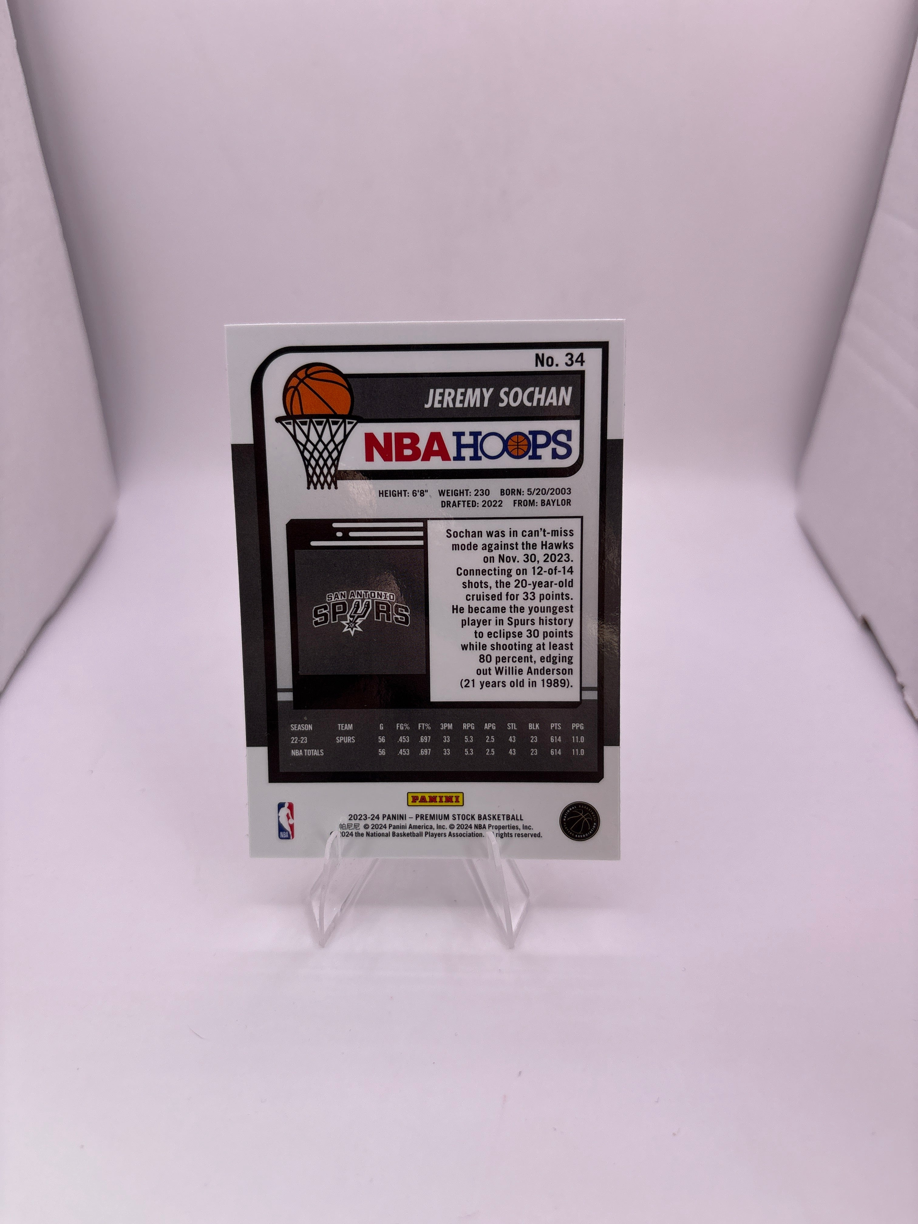 NBA Hoops Jeremy Sochan