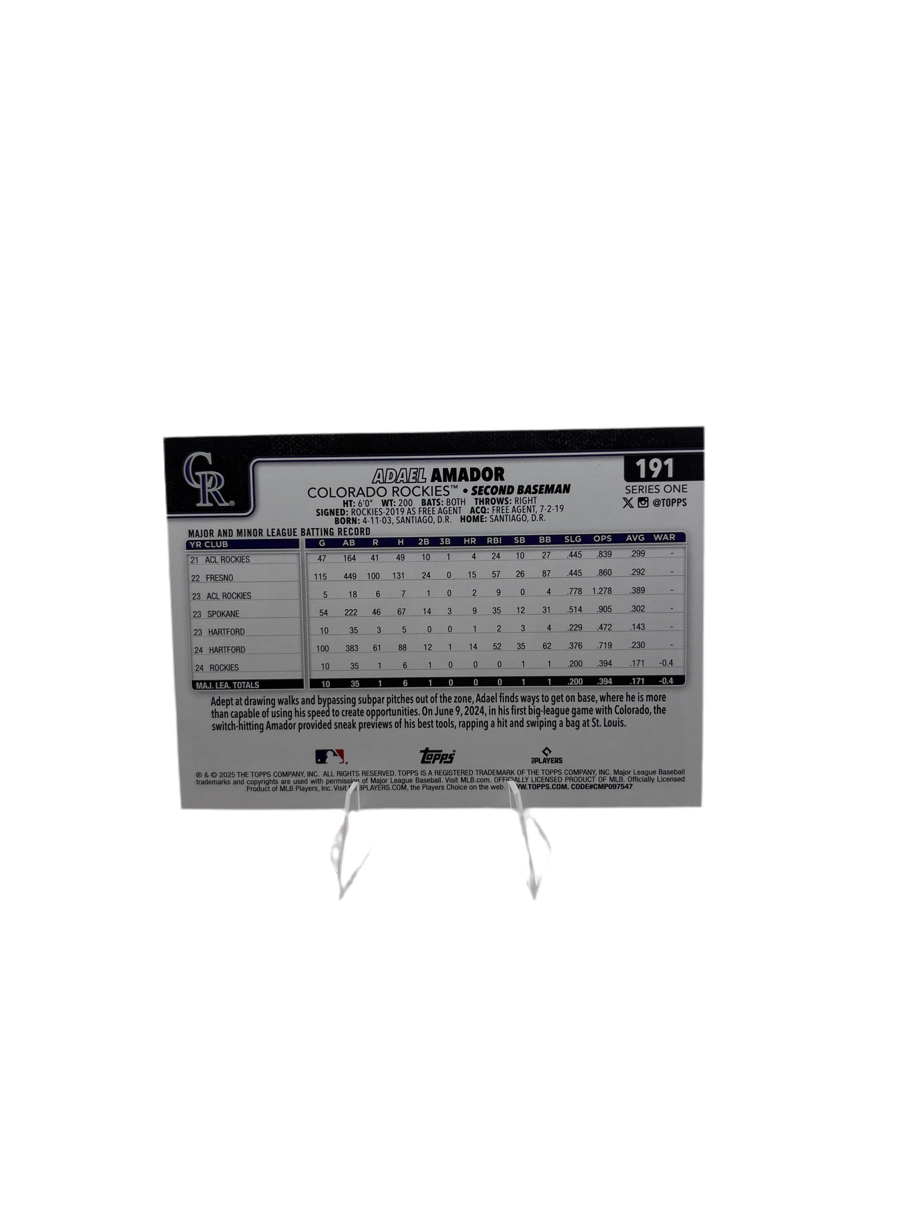 Topps Adael Amador