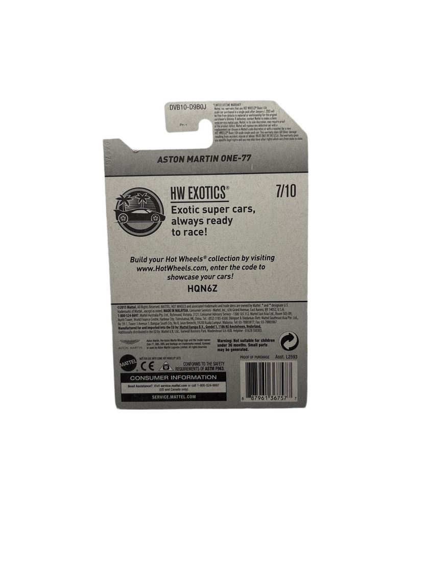 Hot Wheels Aston Martin One-77 Diecast