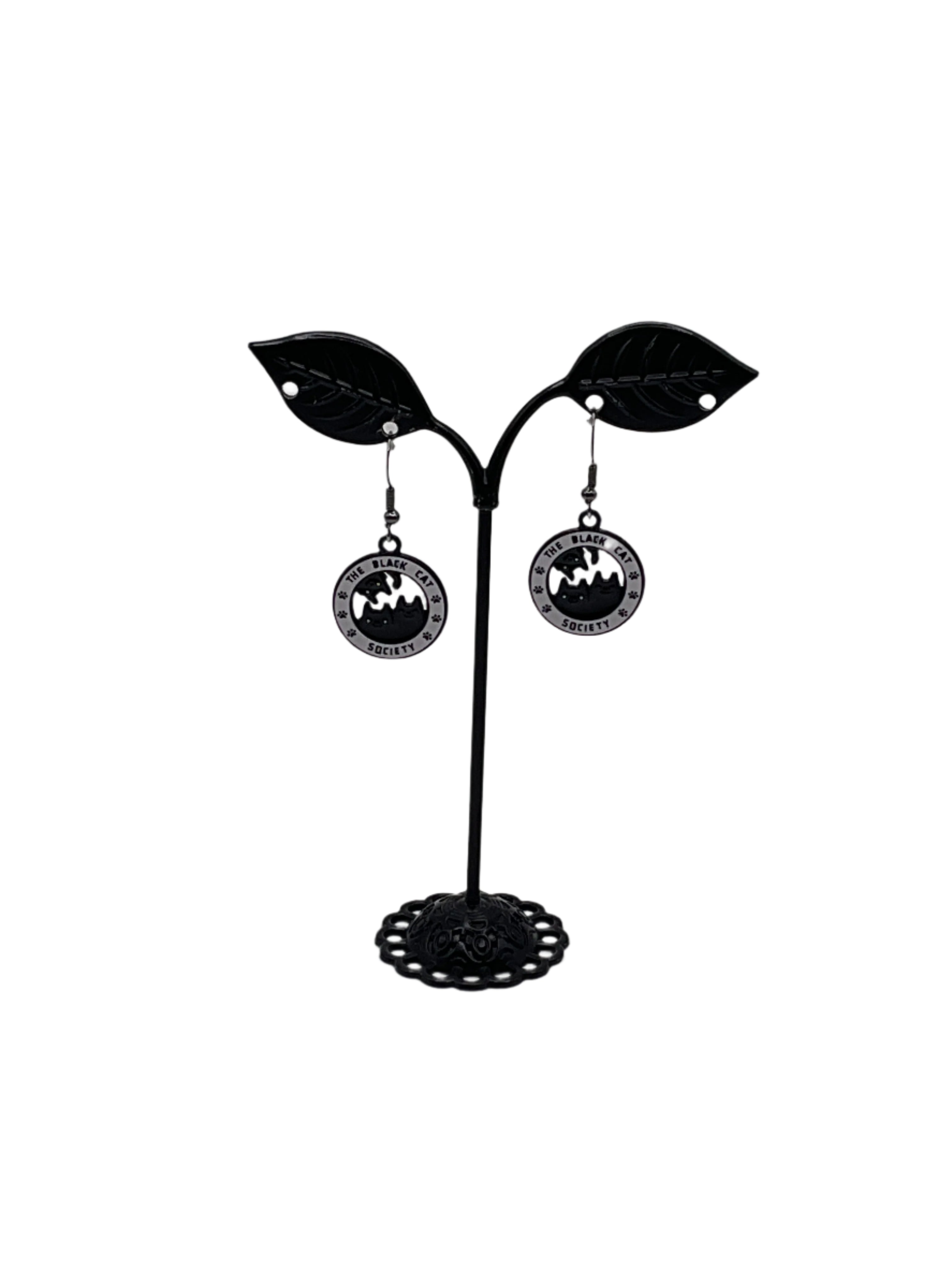 Black Cat Society Earrings