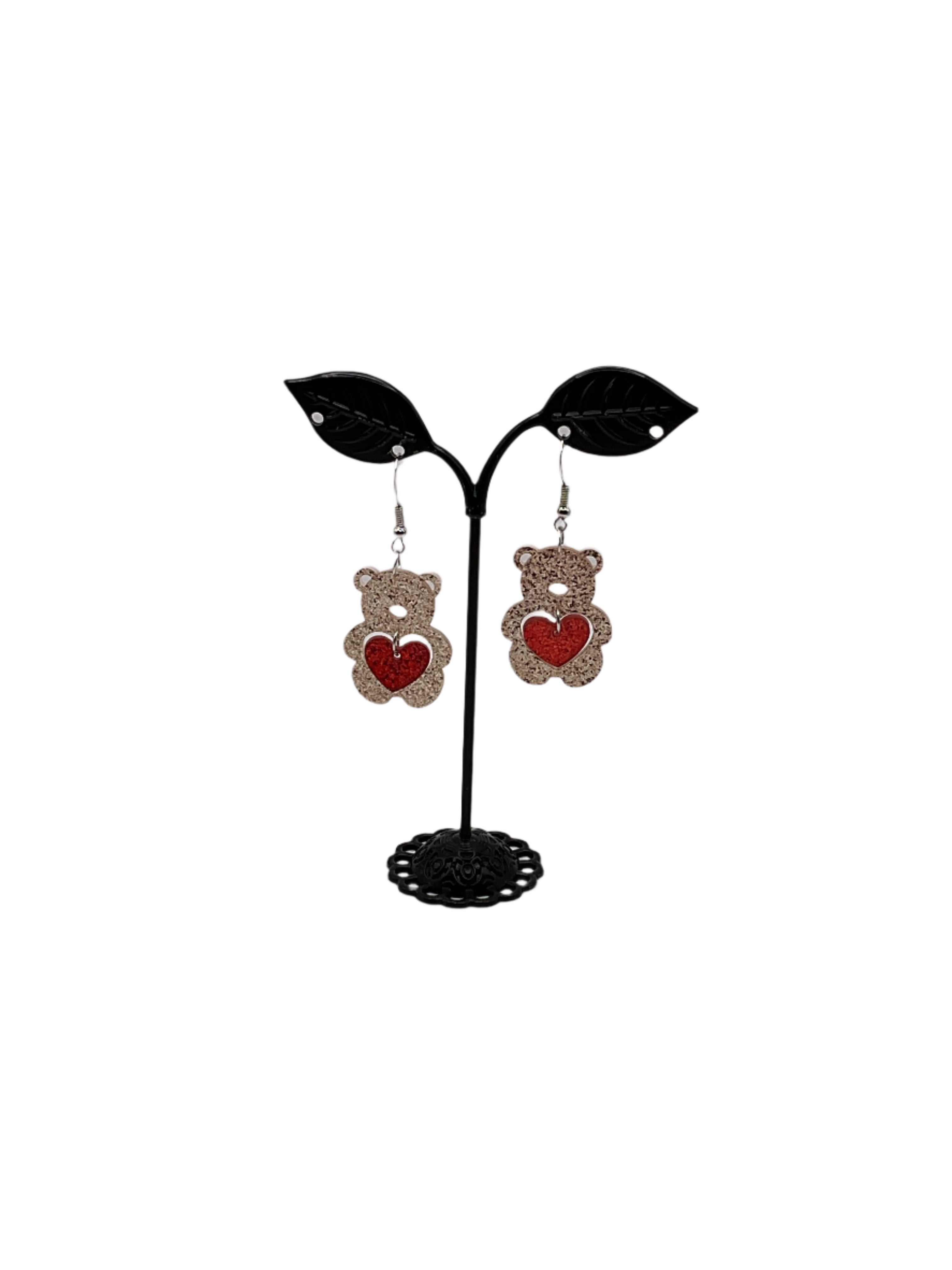 GlitterTeddy Bear Earrings