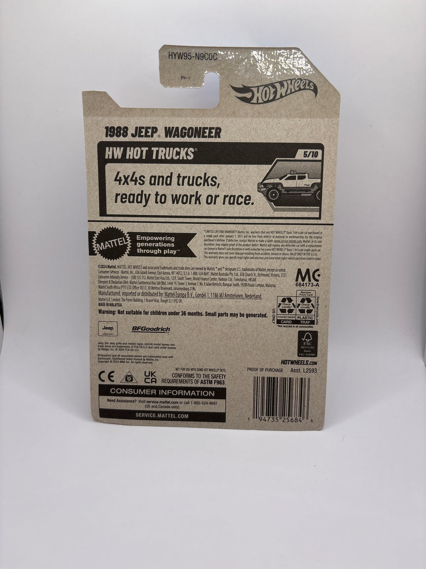 Hot Wheels 1988 Jeep Wagoneer Diecast