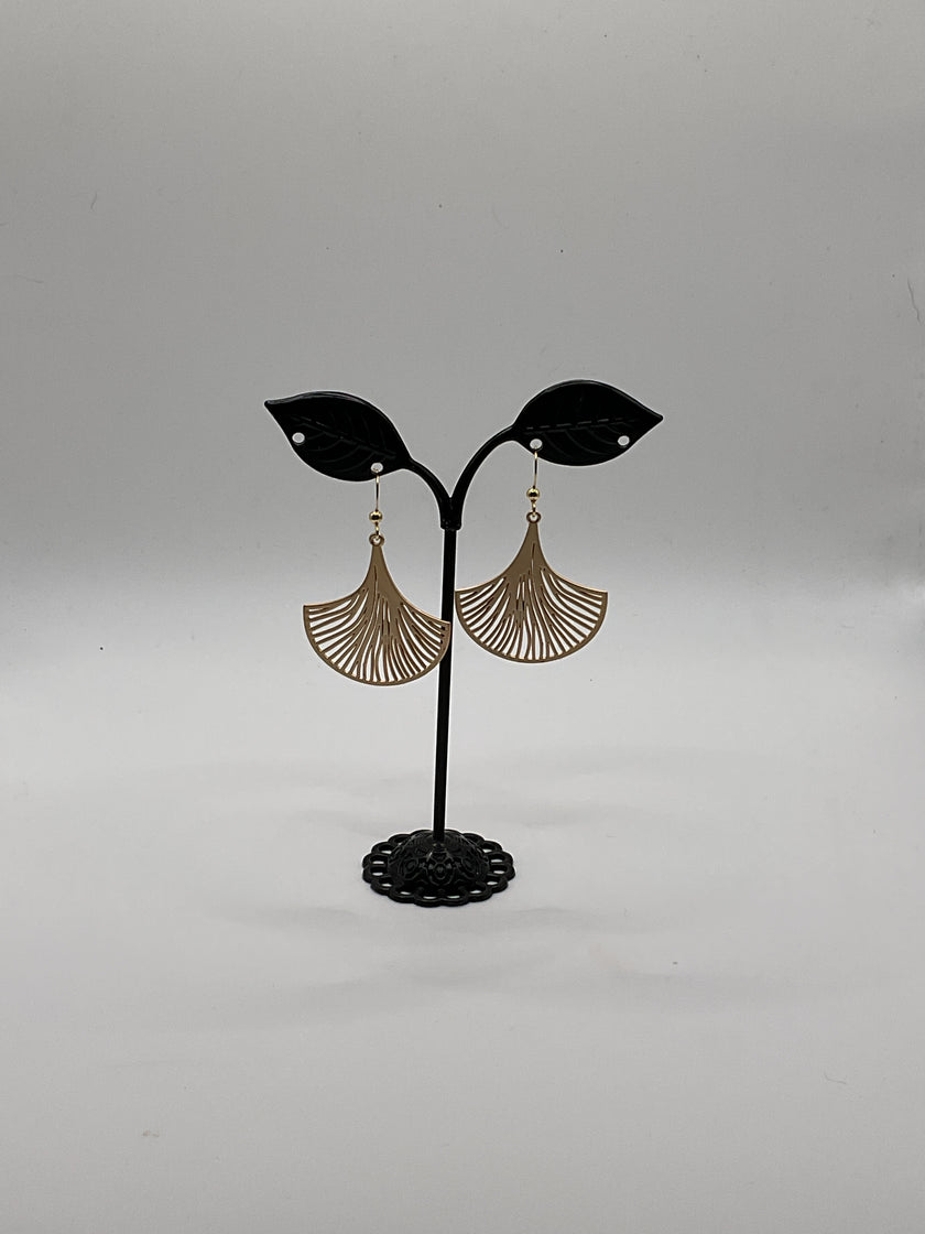 Gold Fan Earrings