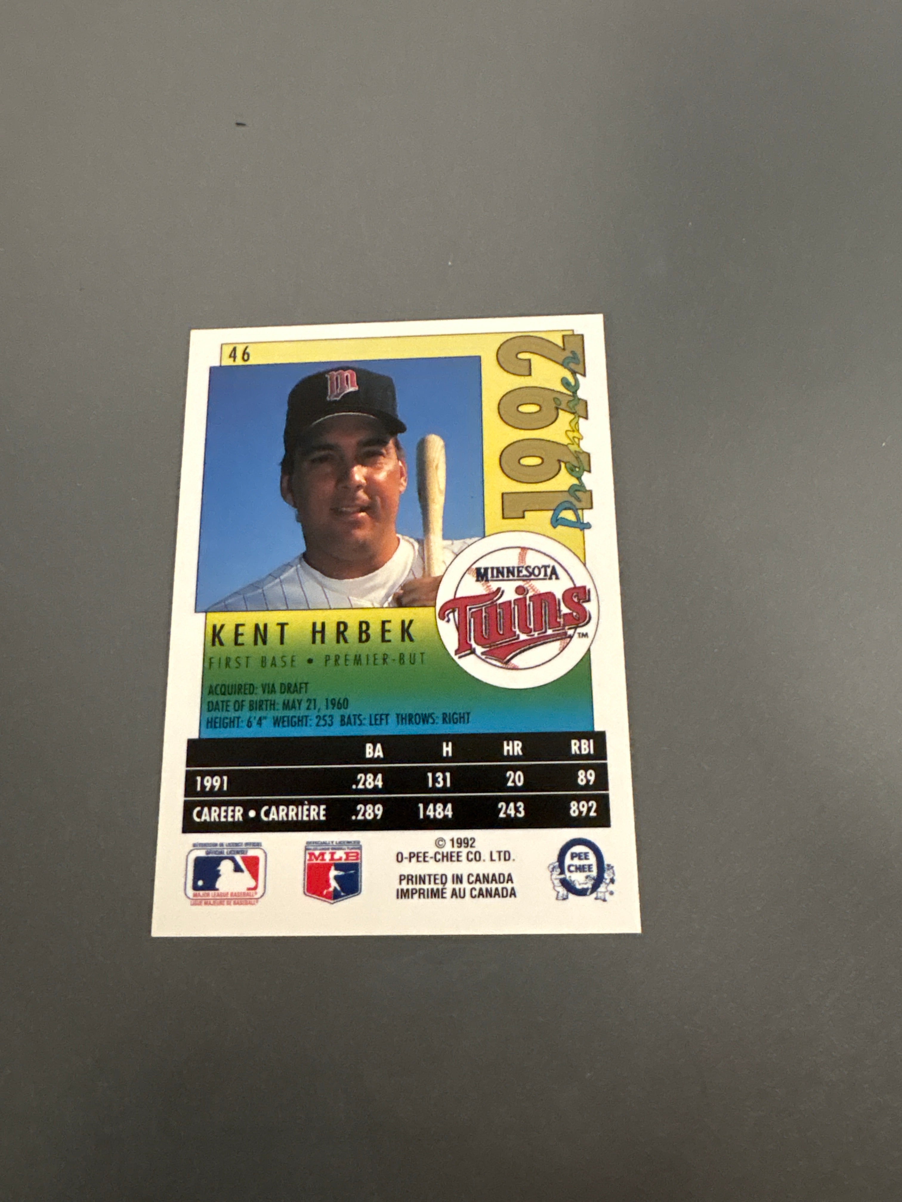 Premier Kent Hrbek