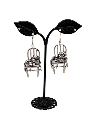 Cat in Chair Earrings