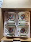 Shirley Temple 4 Cup And Saucer Set