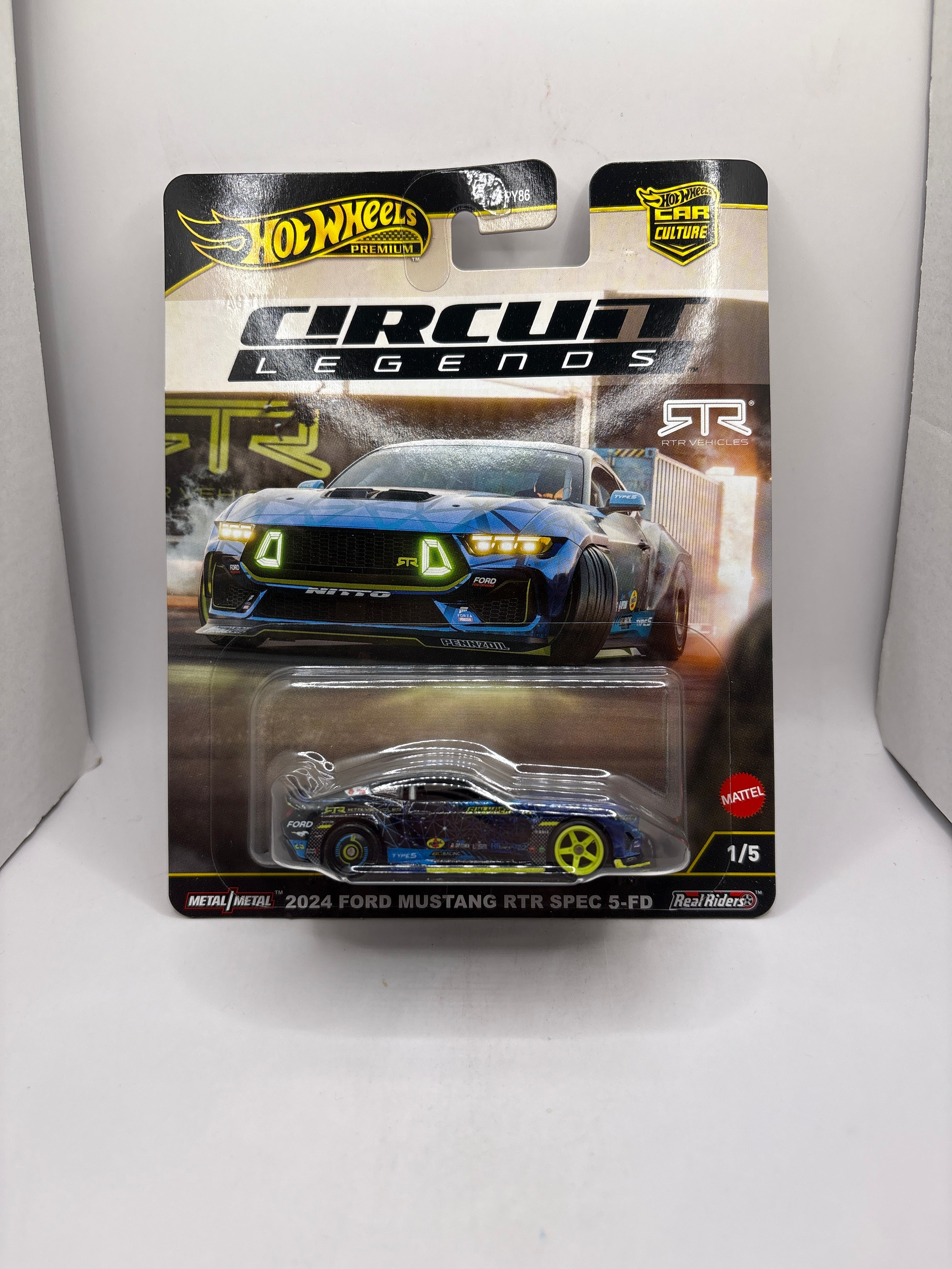 Hot Wheels 2024 Ford Mustang RTR Spec 5-FD Diecast blue