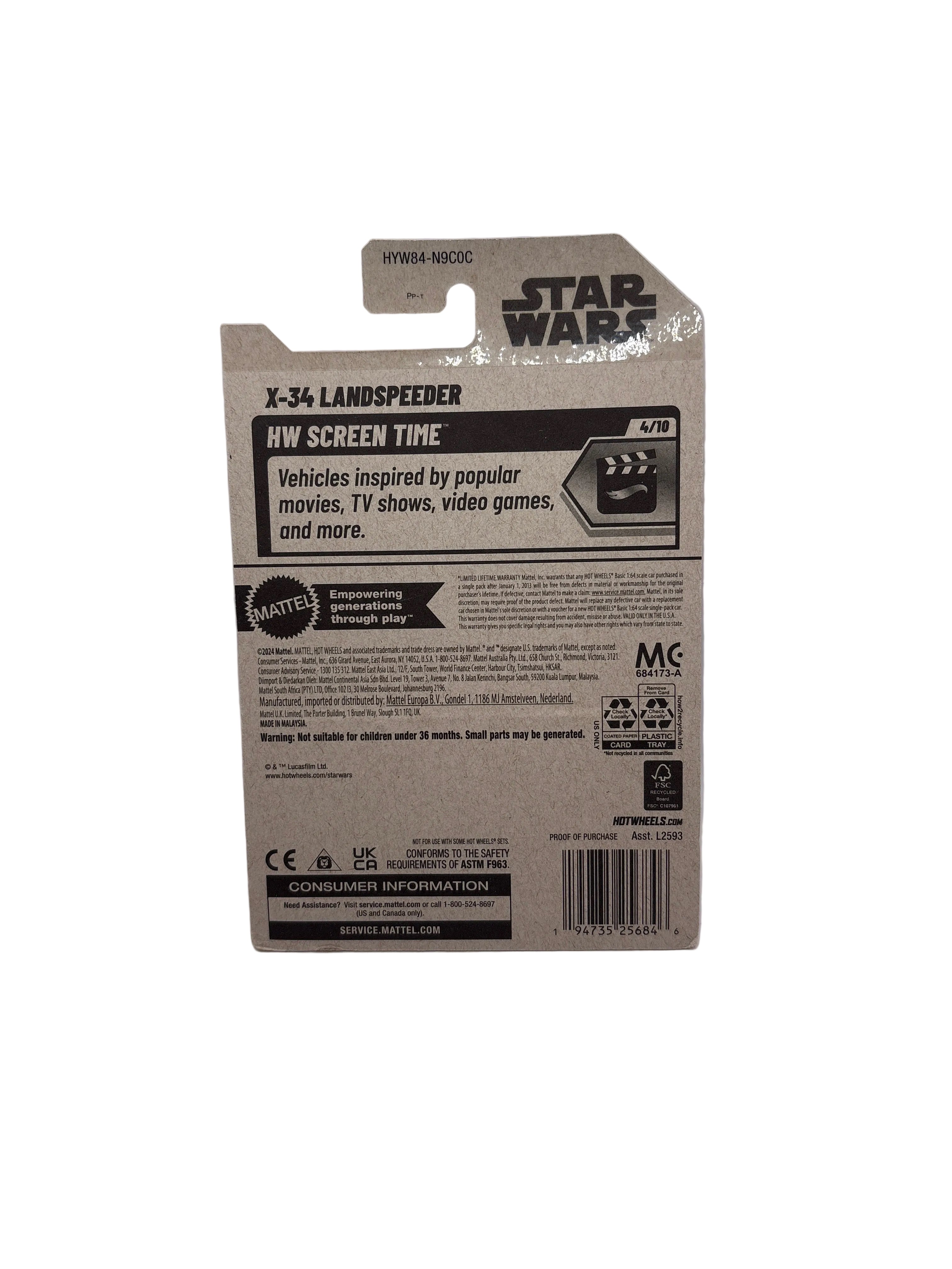 Hot Wheels X-34 Landspeeder Diecast