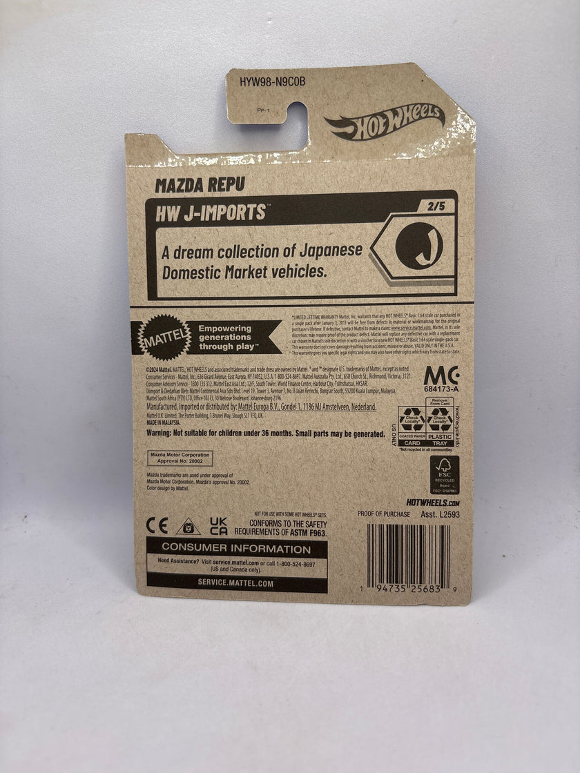 Hot Wheels Mazda Repu Diecast