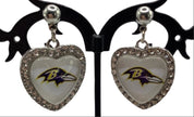 Baltimore Ravens Heart Earrings