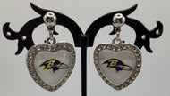 Baltimore Ravens heart earrings