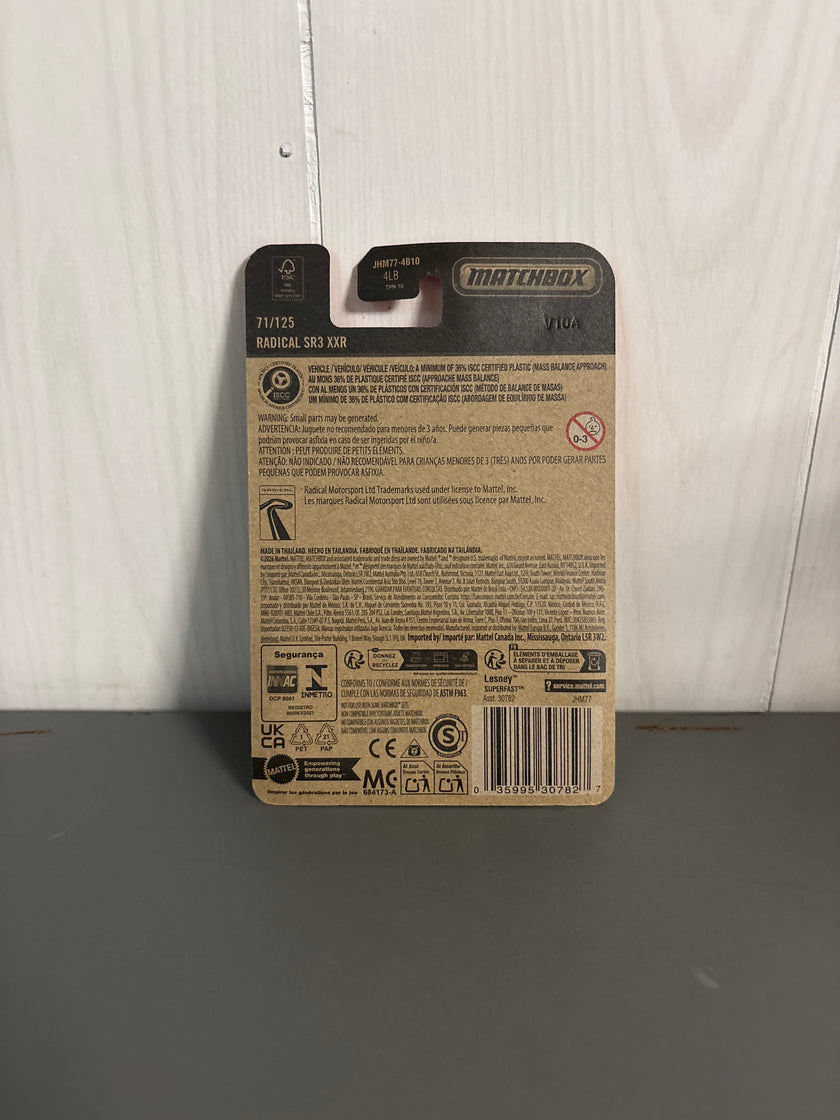 Matchbox Radical SR3 XXR Diecast