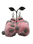 Rex Rabbit Fur Caterpillar Earrings