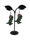 Christmas Dino earrings