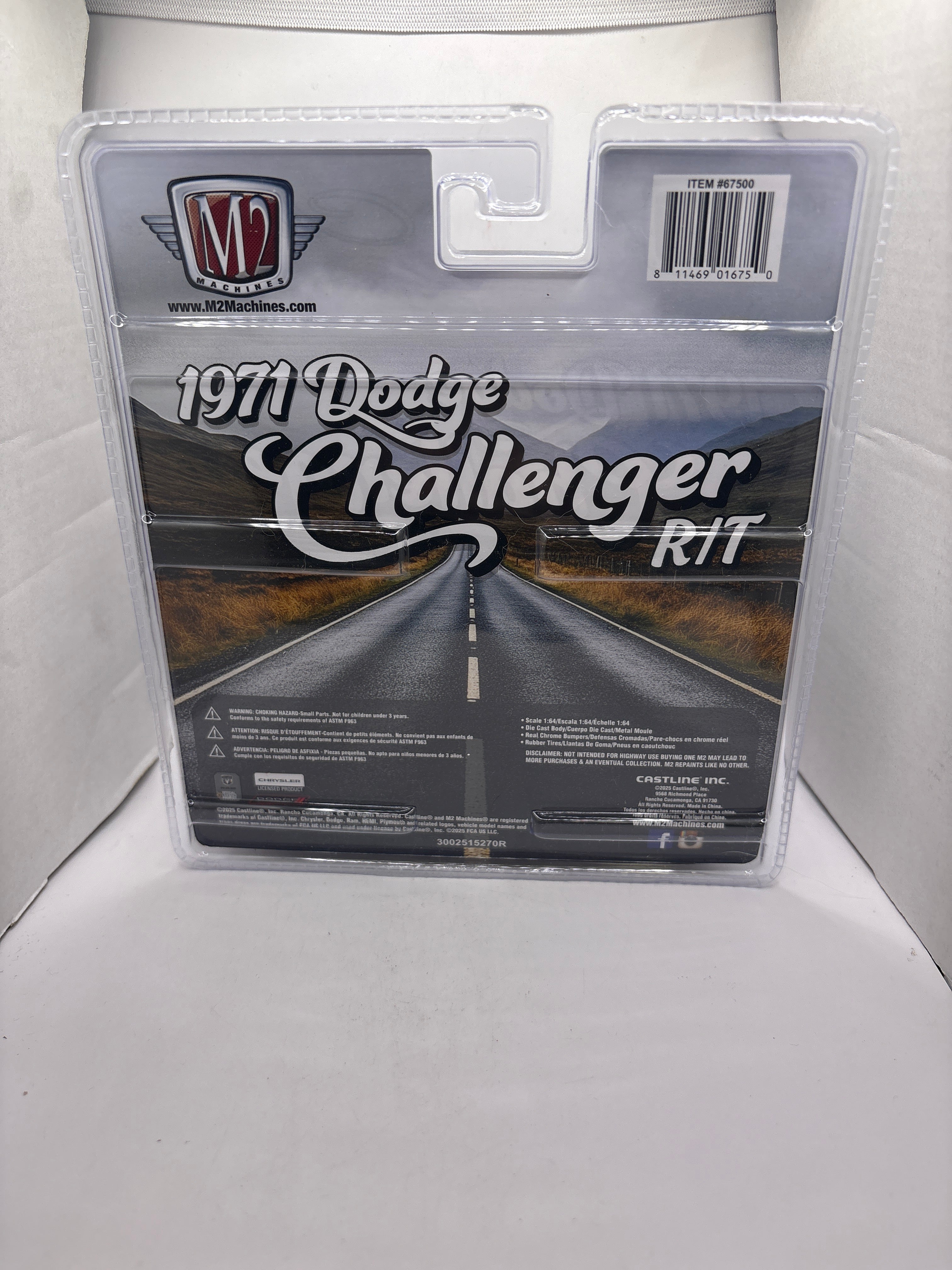 M2 1971 Dodge Challenger R/T Diecast blue