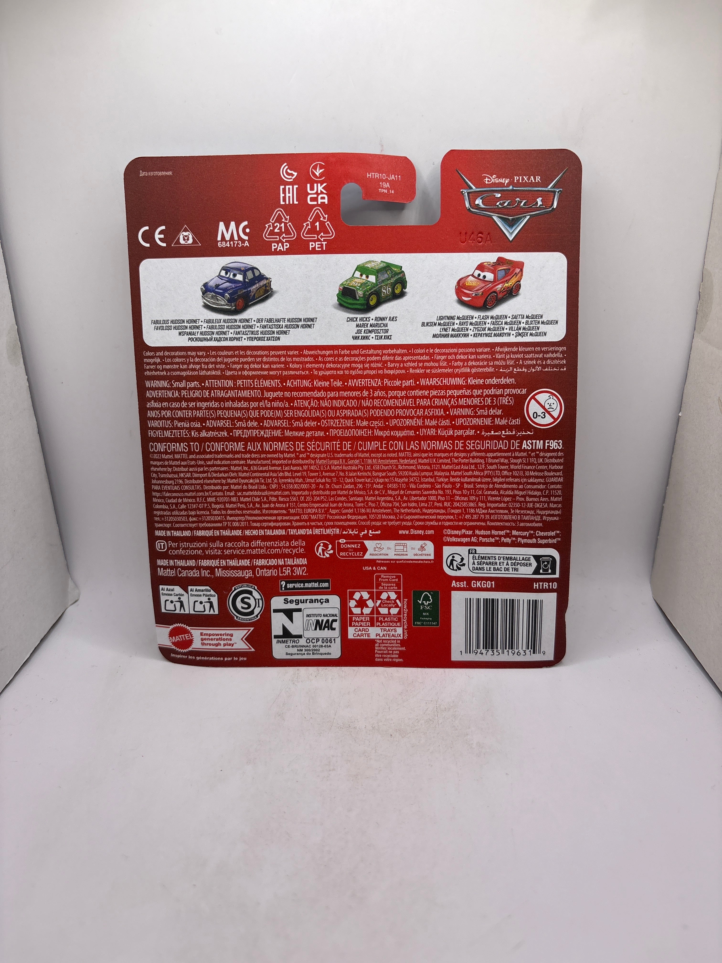 Disney Pixar Cars Fabulous Hudson Hornet Chick Hicks Lightning McQueen Flash McQueen multi color Diecast