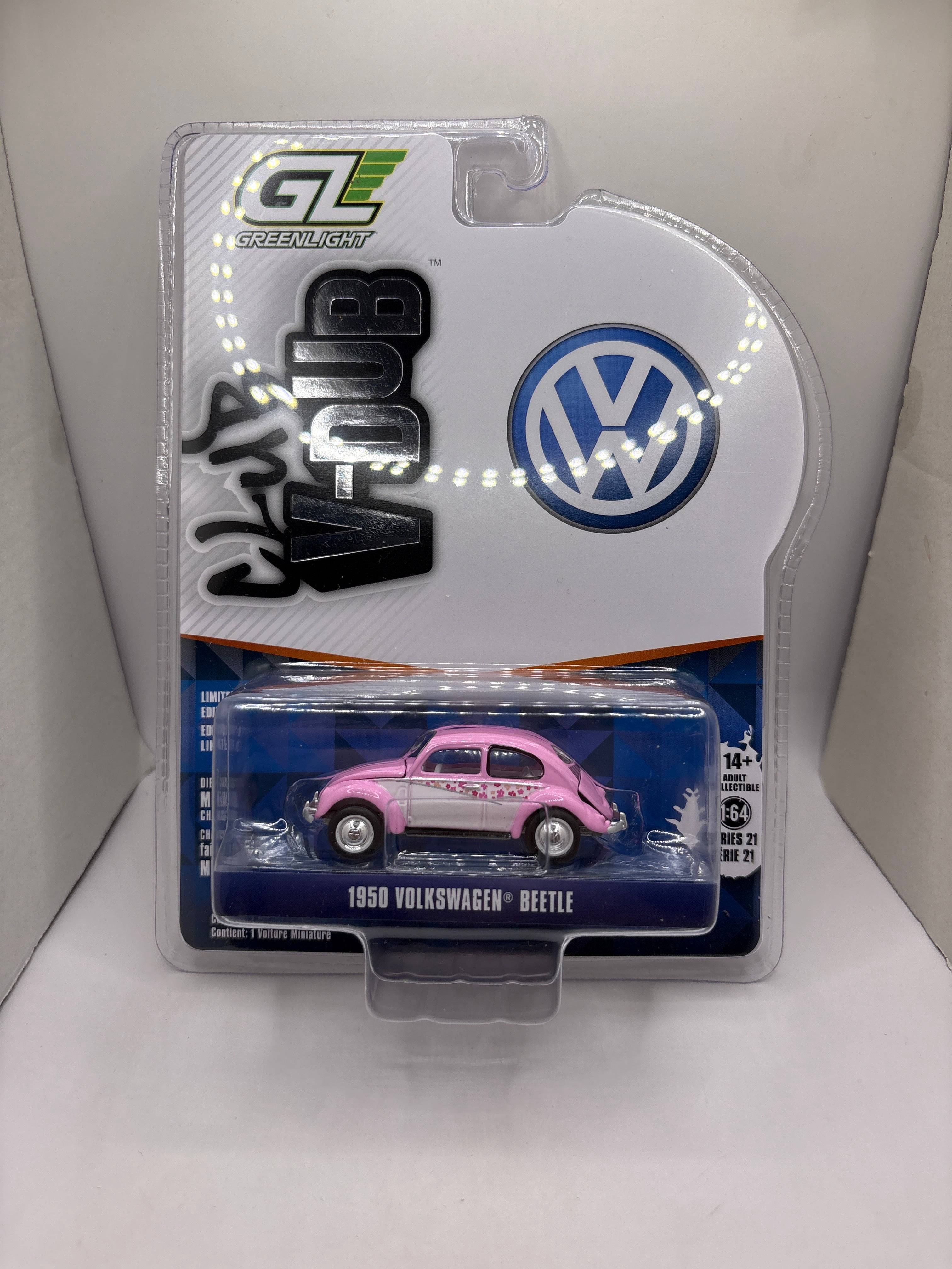 Greenlight 1950 Volkswagen Beetle Diecast pink