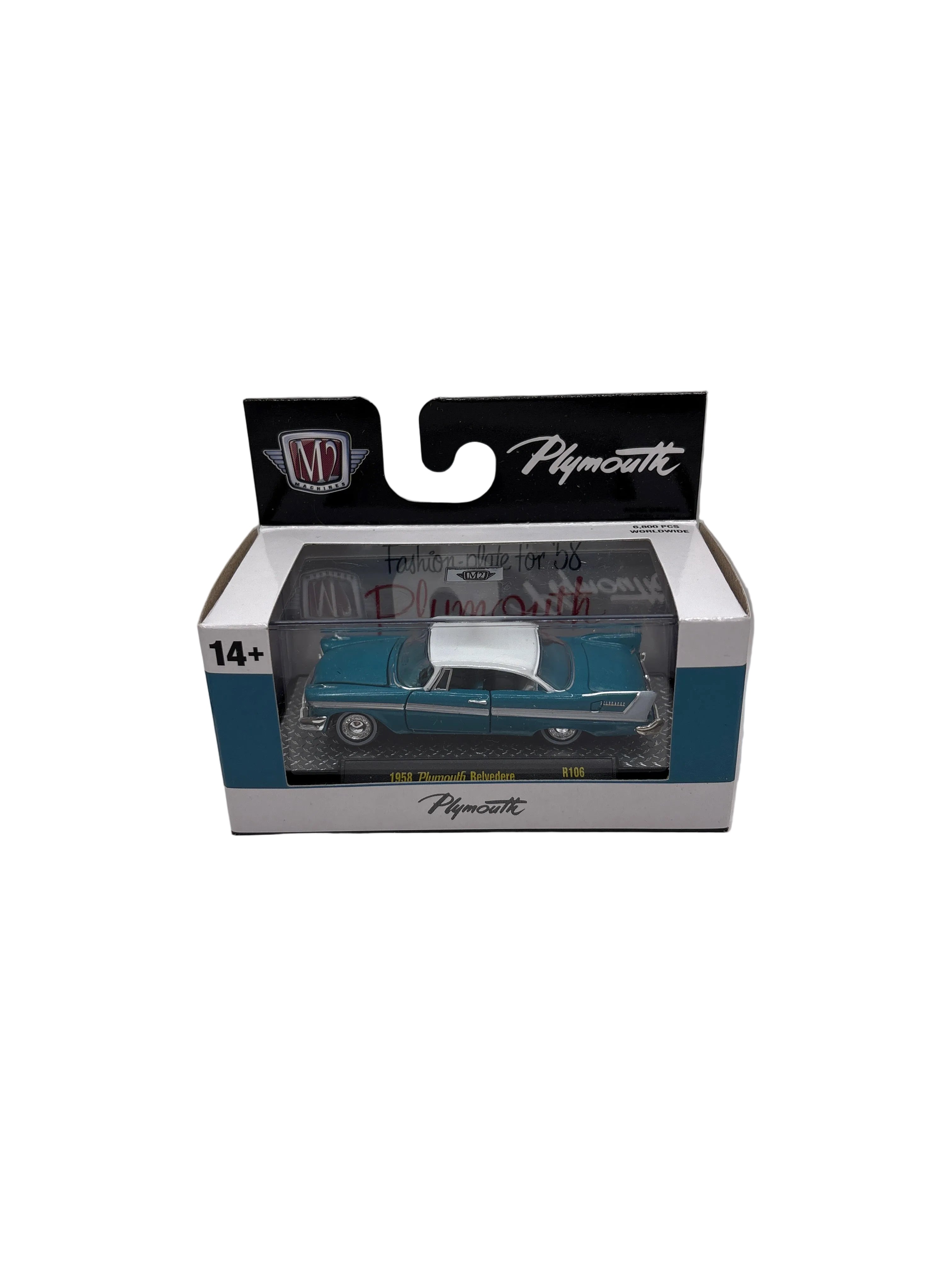 M2 1958 Plymouth Belvedere Diecast blue