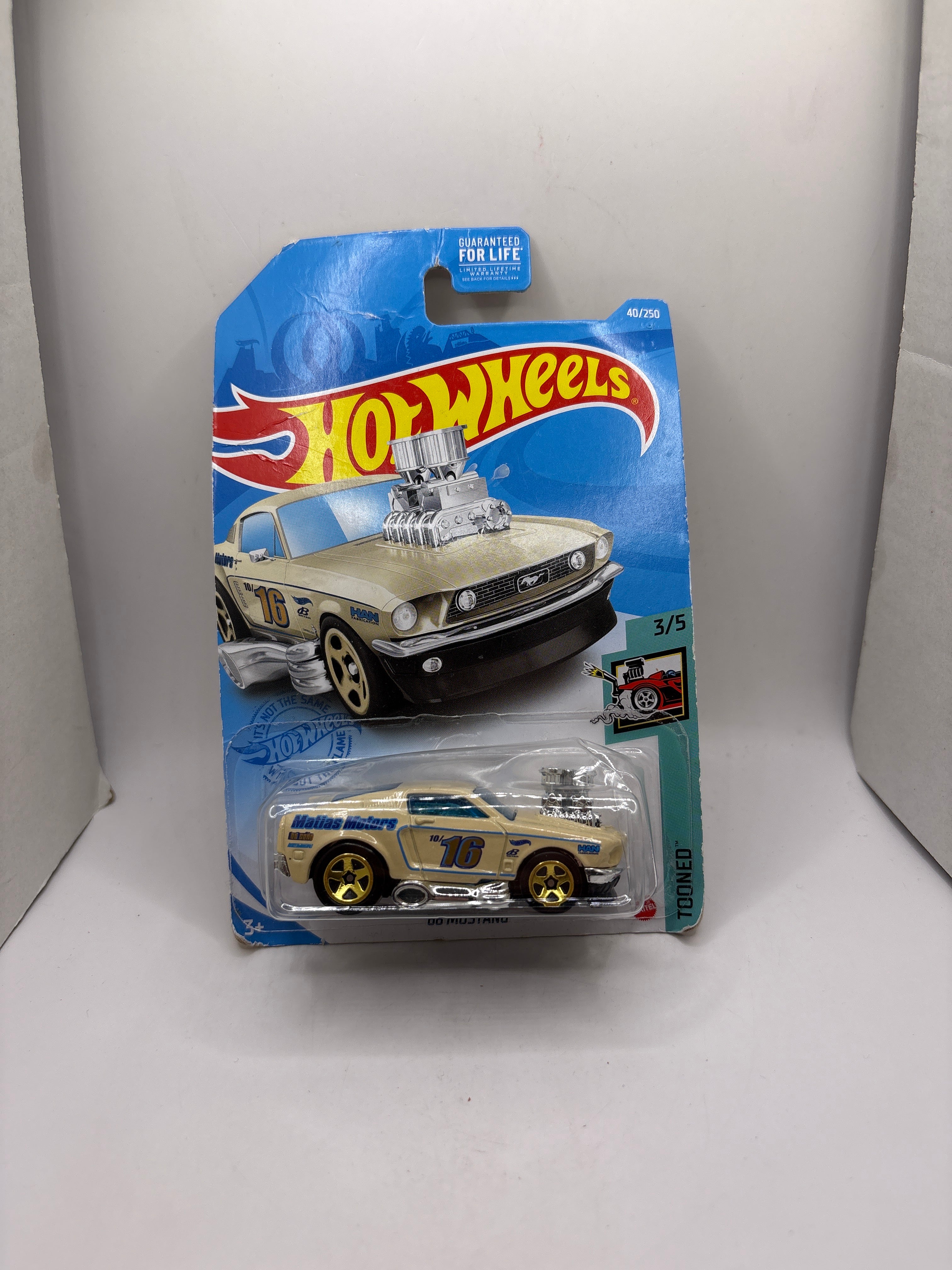 Hot Wheels 68 Mustang Diecast tan