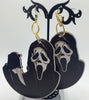 Large wooden Horror earrings