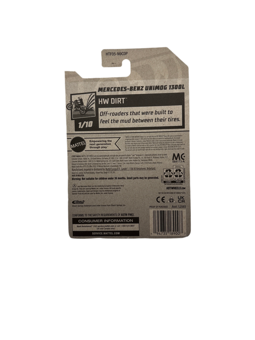 Hot Wheels Mercedes-Benz Unimog 1300L Diecast