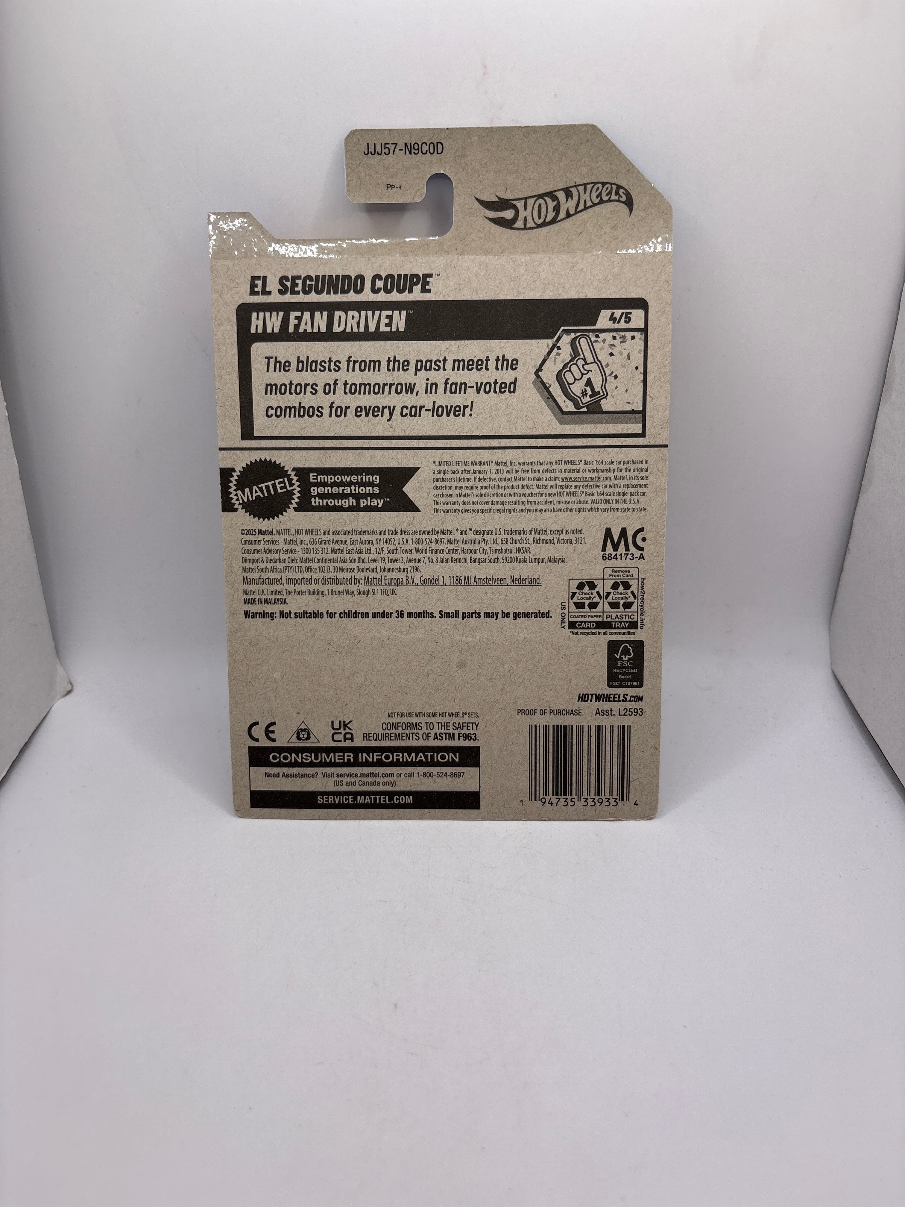 Hot Wheels El Segundo Coupe Diecast white