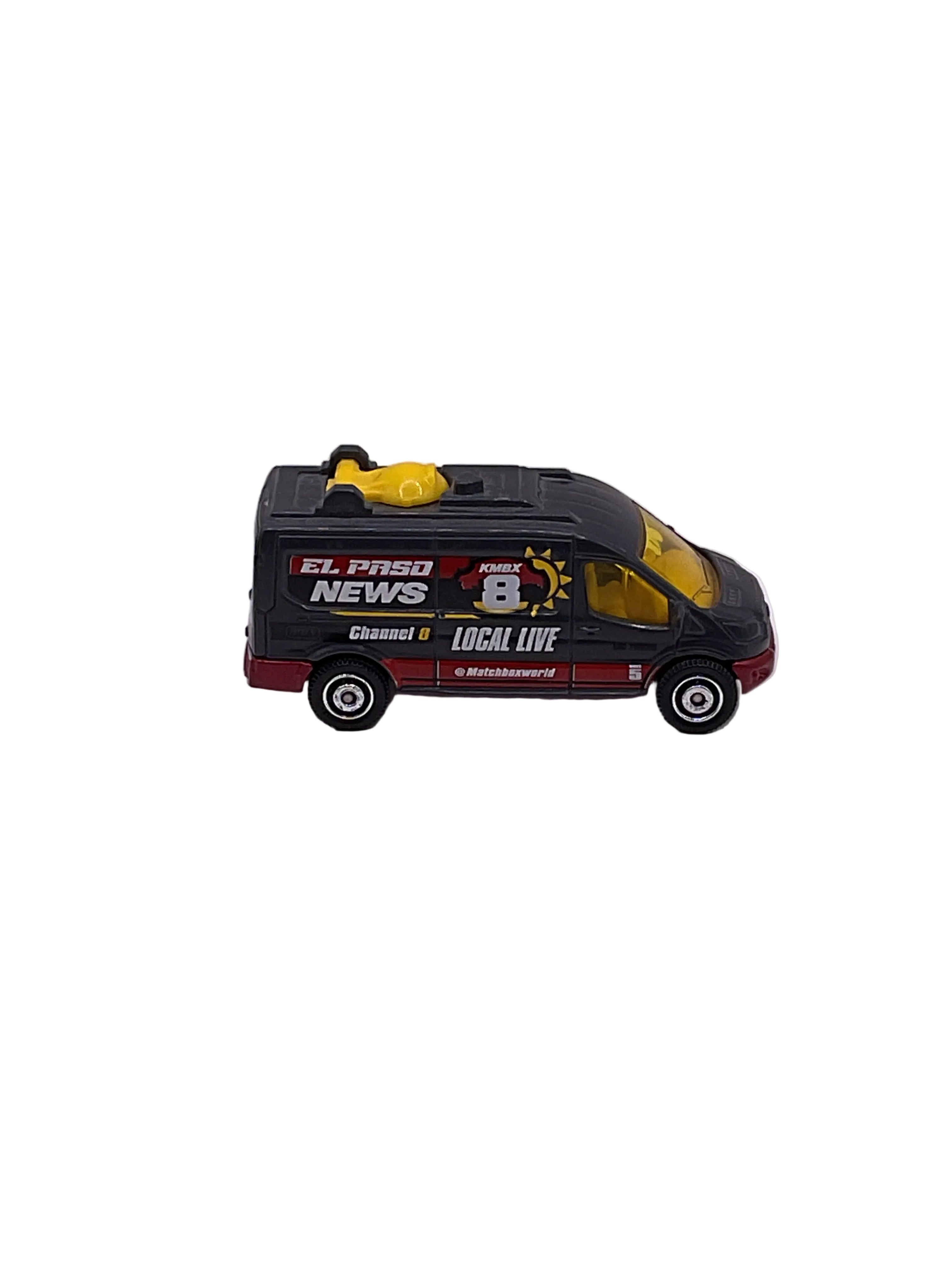 MBX ‘14 Ford Transit News Van Diecast Grey