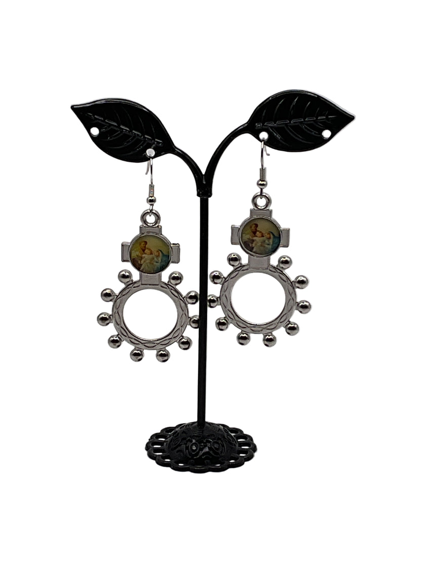 Finger Rosary Ring Earrings