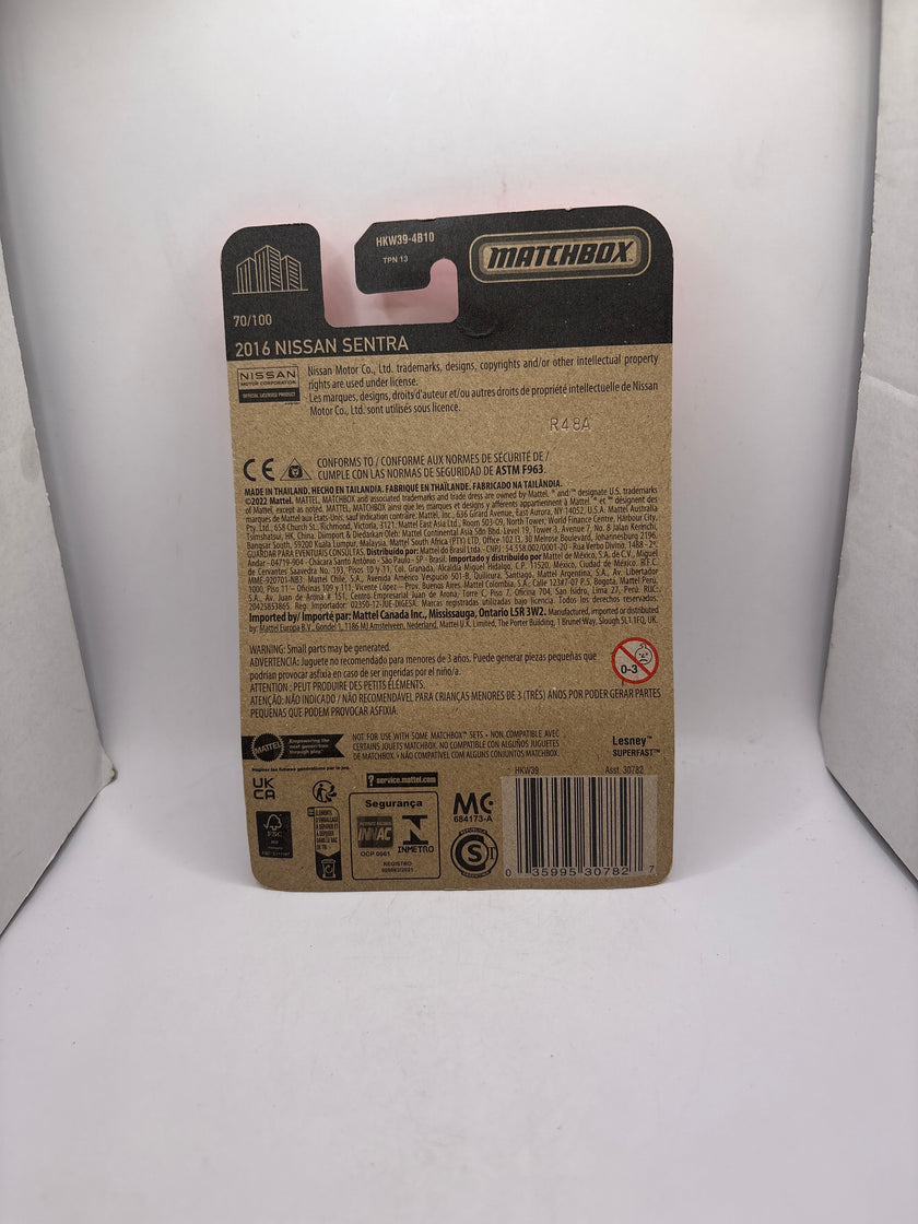 Matchbox 2016 Nissan Sentra Diecast