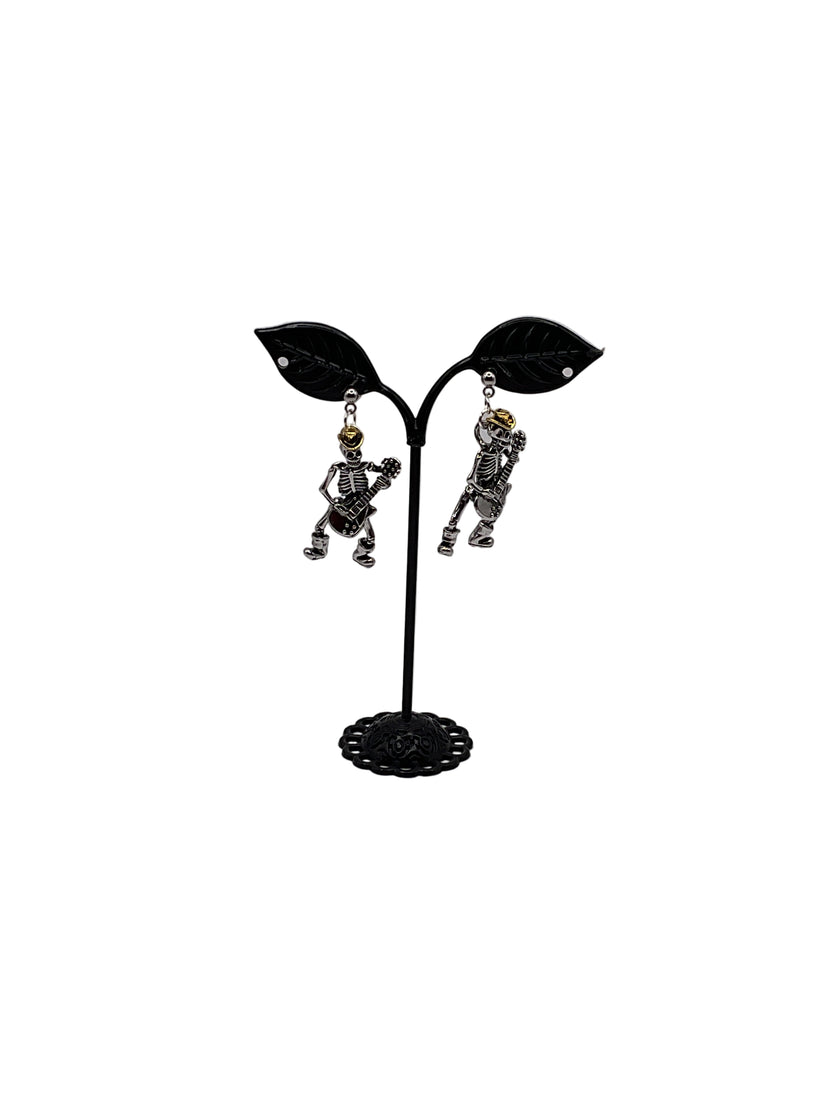 Cowboy skeleton earrings