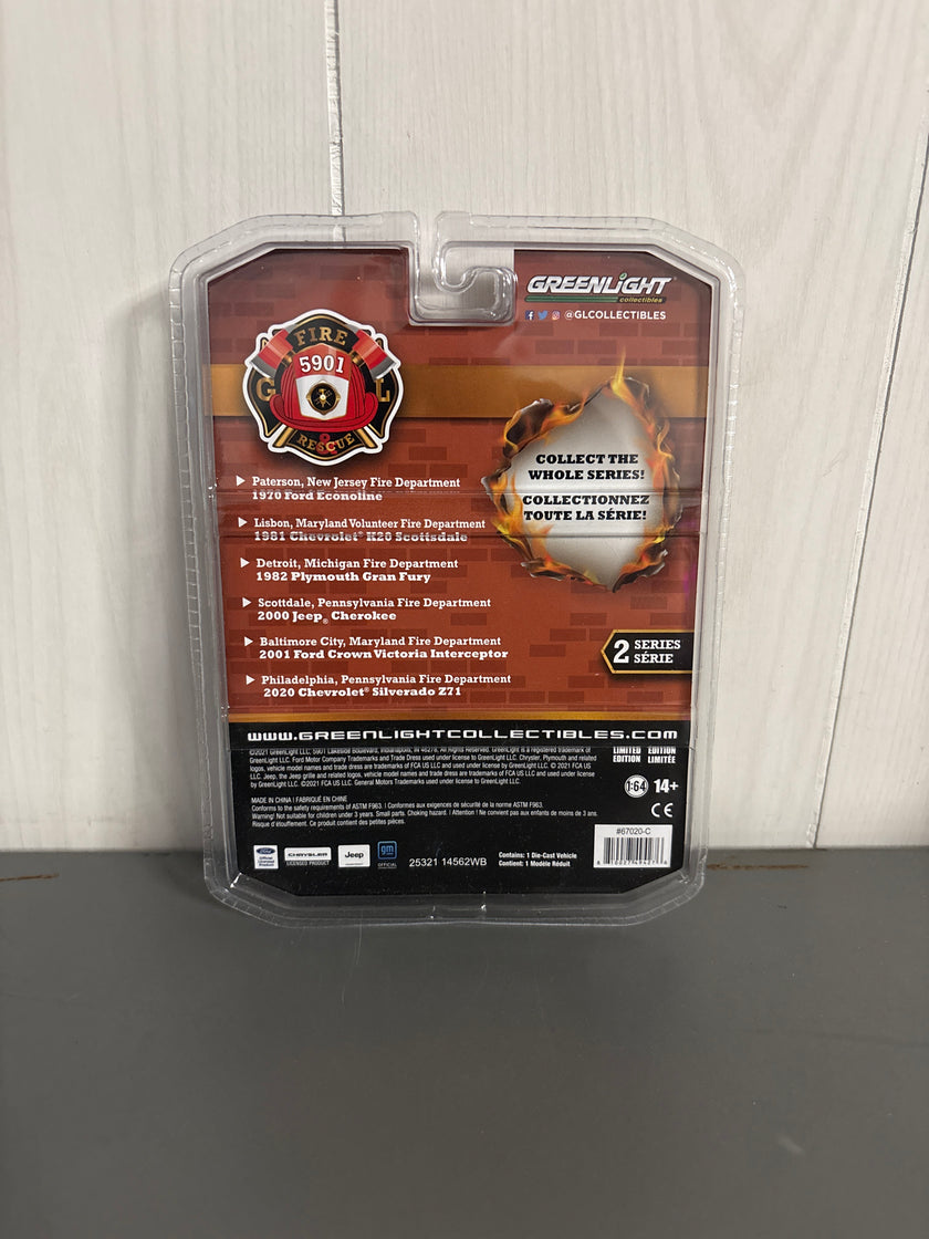Greenlight 1982 Plymouth Gran Fury-Detroit, Michigan Fire Department Diecast