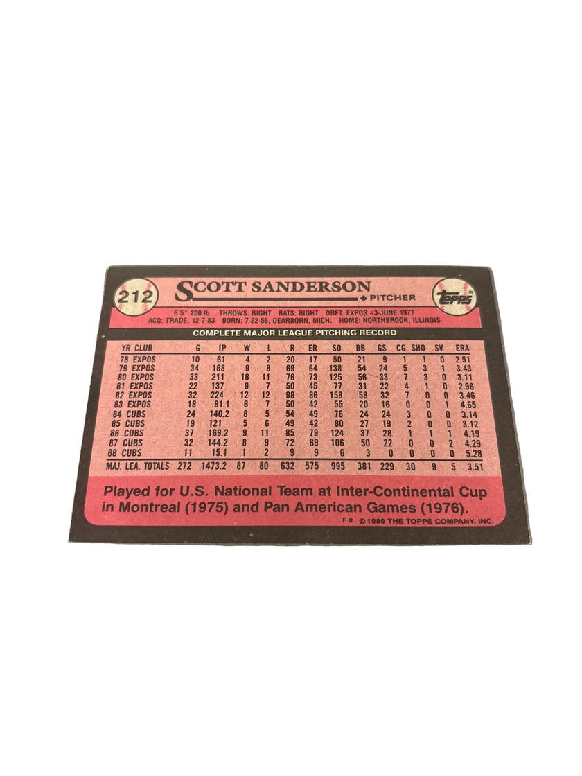 Topps Scott Sanderson
