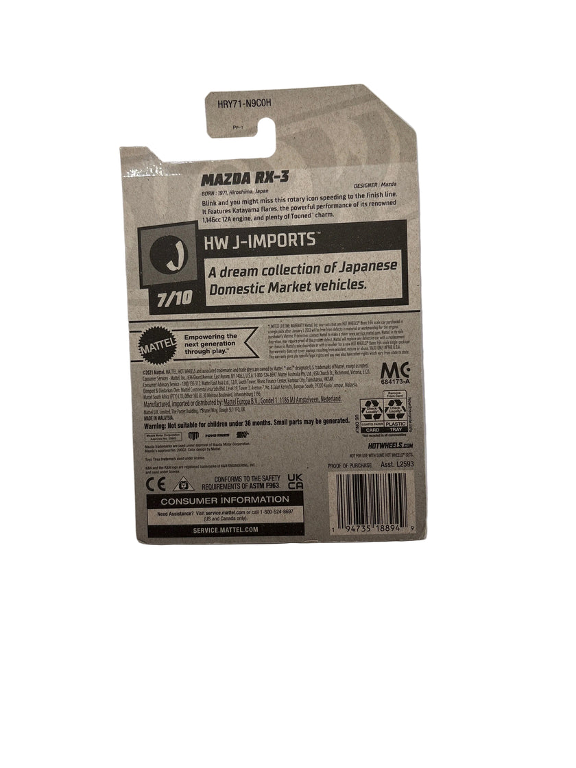 Hot Wheels Mazda RX-3 Diecast orange