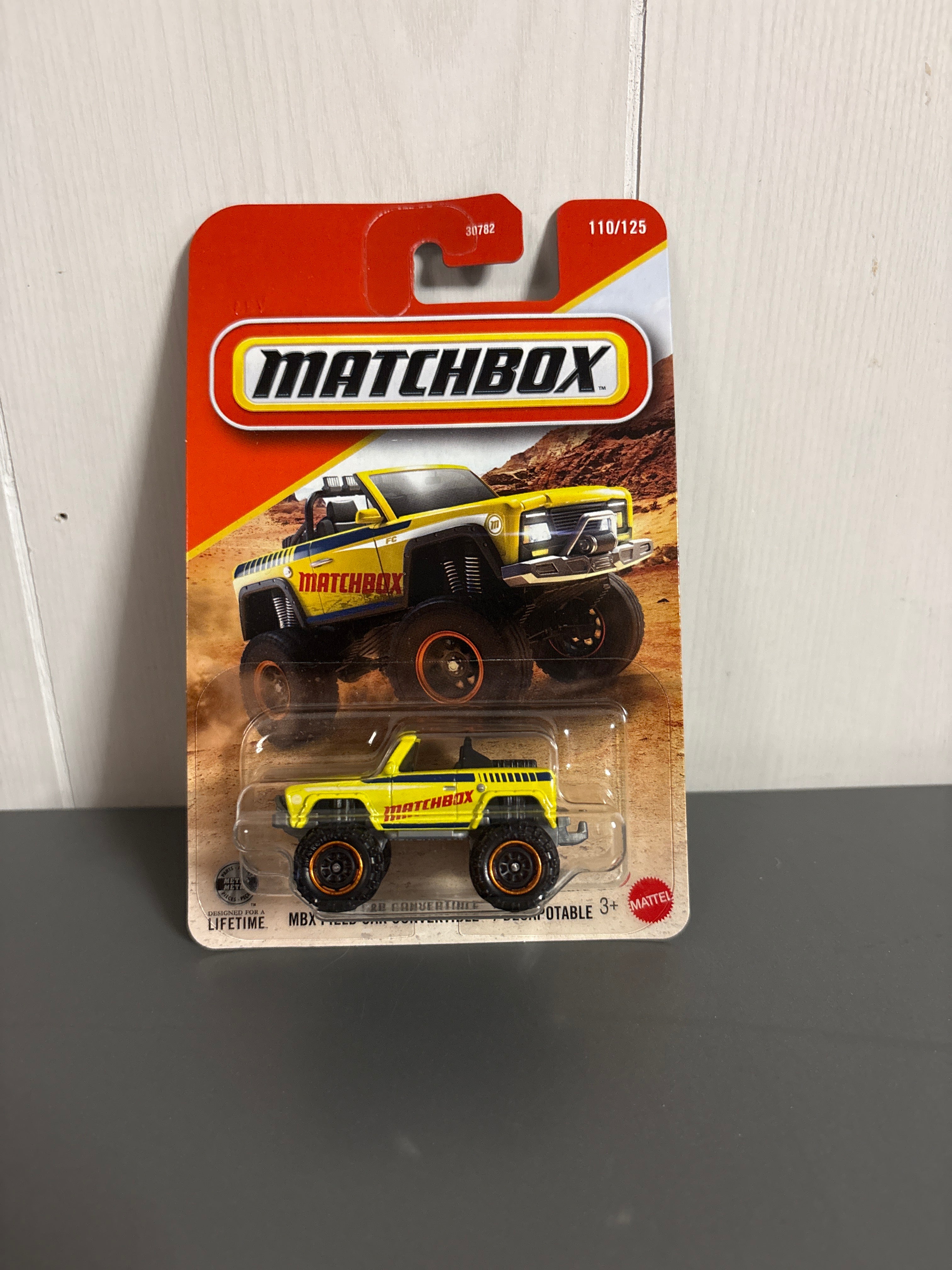 Matchbox MBX Field Car Convertible Diecast yellow