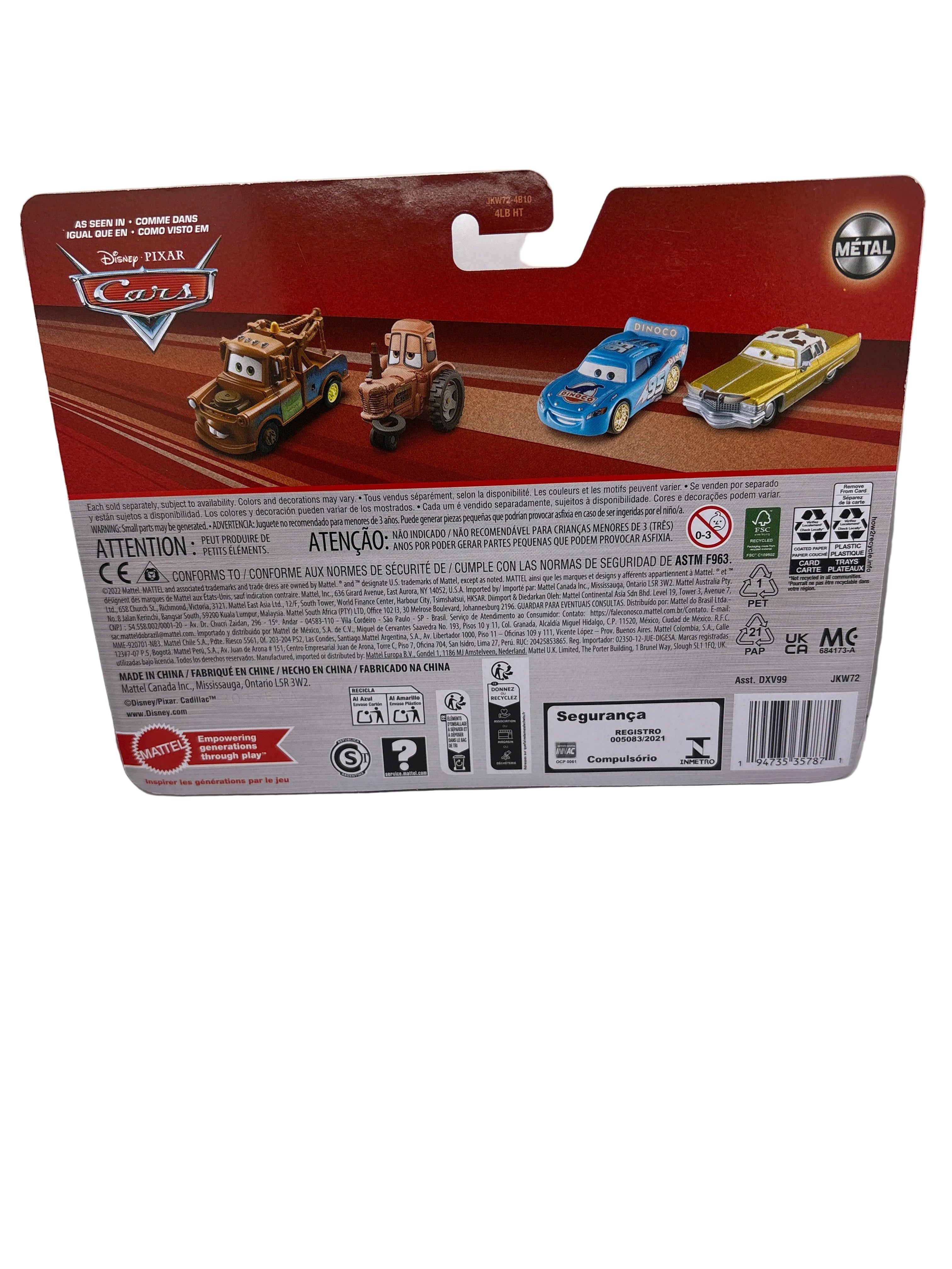 Disney Pixar Cars Pat Traxson Jeff Corvette Diecast multi color